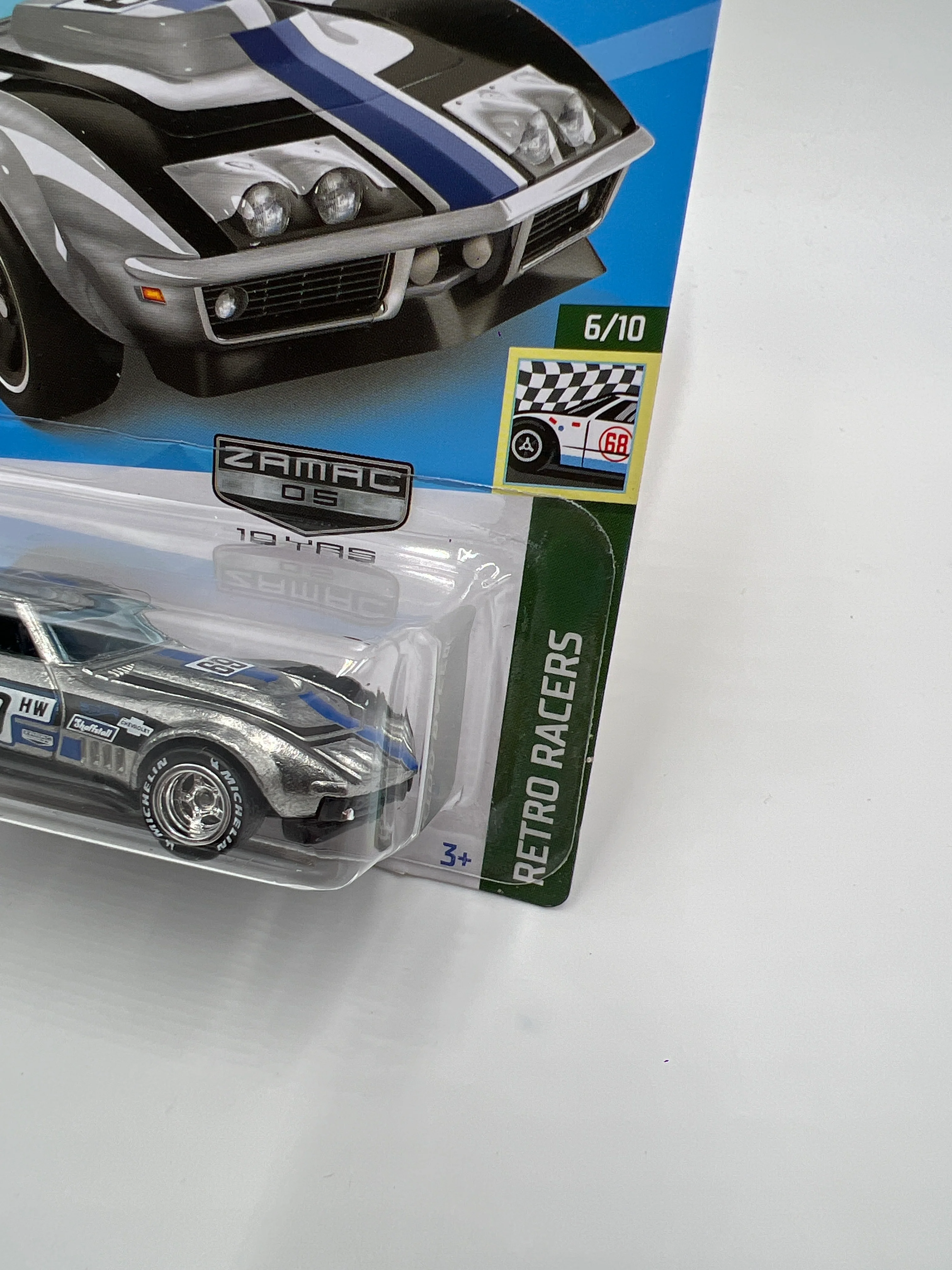 Hot Wheels 69 Copo Corvette Walmart Exclusive Zamac Wheel Swap Custom On Card W/Protector SR - Image 3