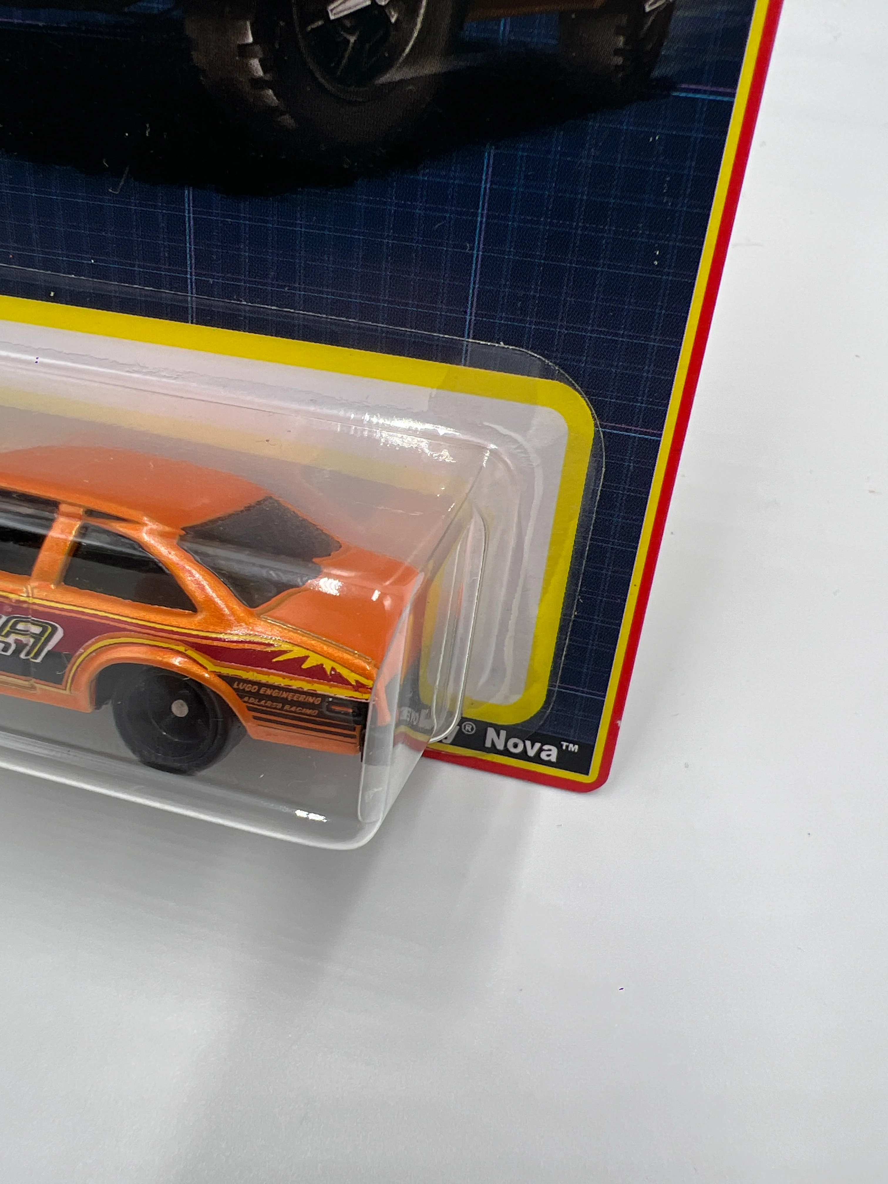 Matchbox Retro Series 1979 Chevy Nova Orange Wheel Swap Custom On Card W/Protector SR - Image 4