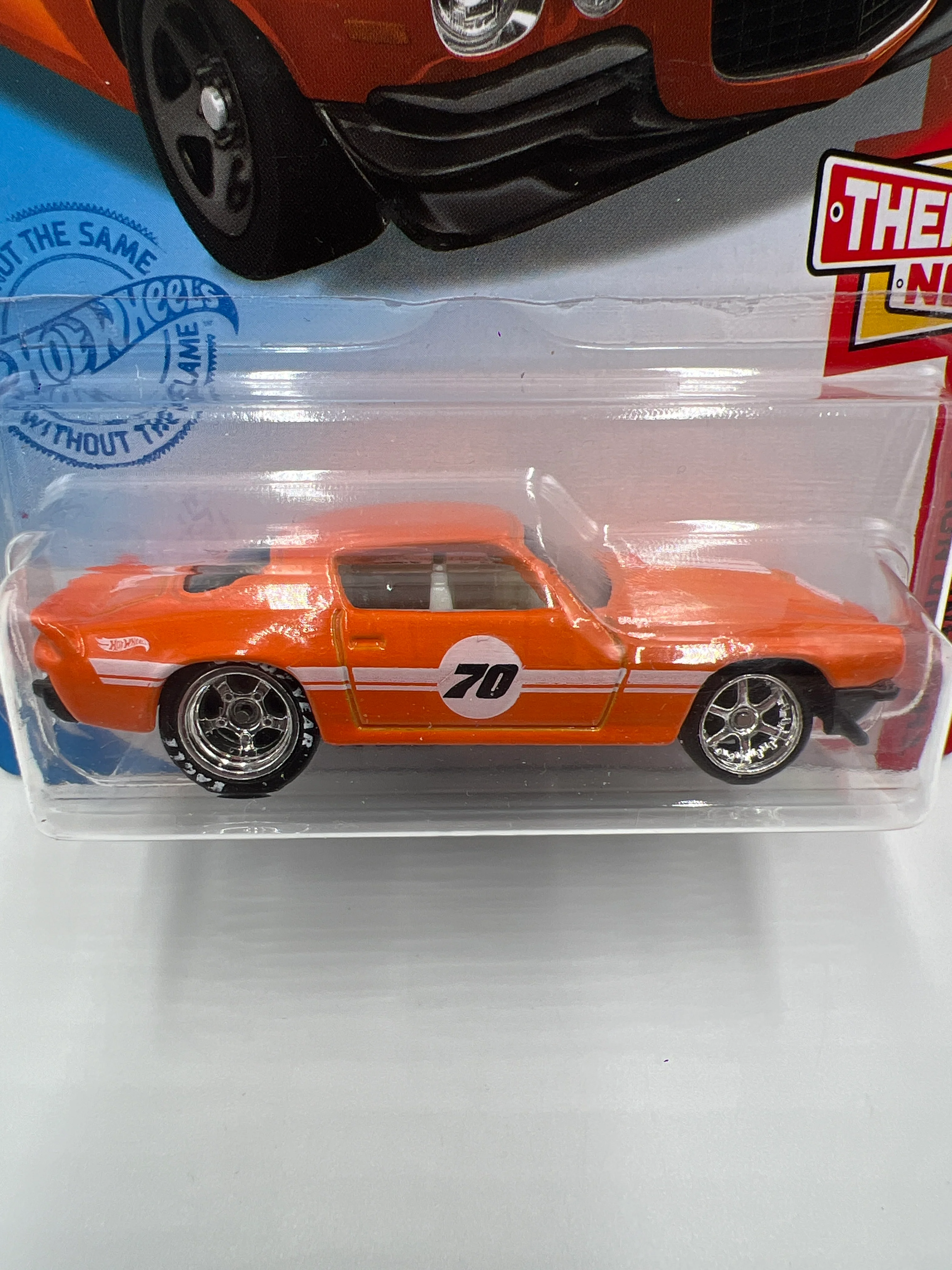 Hot Wheels 70 Chevy Camaro RS Orange Wheel Swap Custom On Card W/Protector SR - Image 3