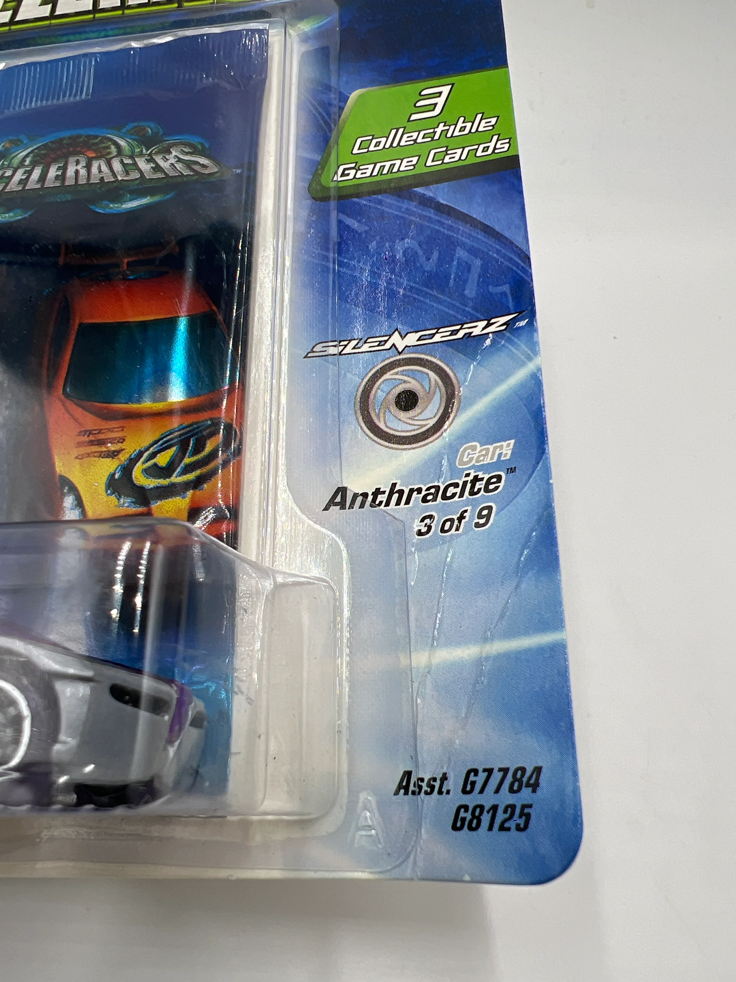Hot Wheels Acceleracers Silencerz #3 Anthracite VHTF Card Not Perfect - Image 6