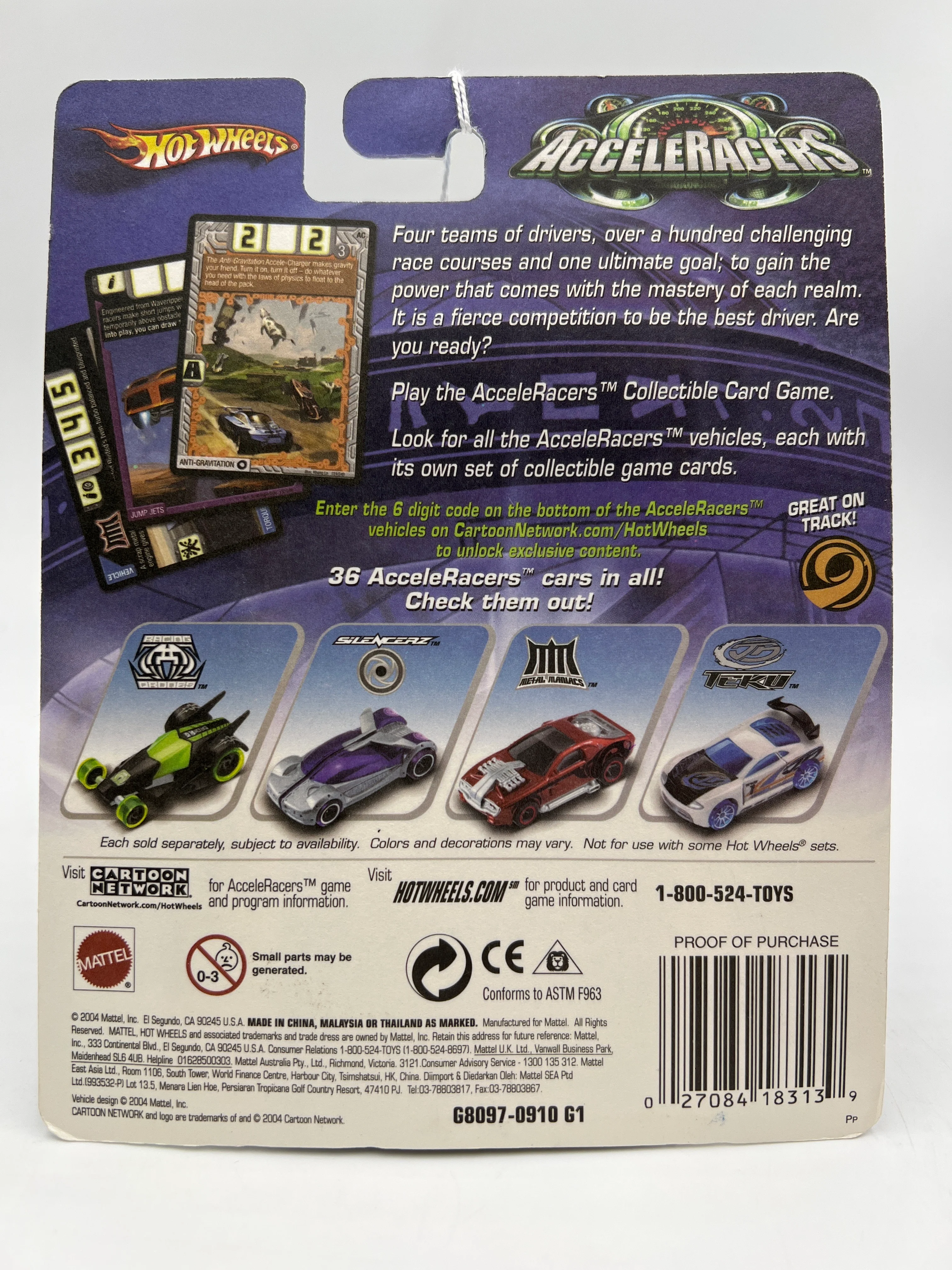 Hot Wheels Acceleracers Metal Maniacs #5 Hollowback Satin Red VHTF - Image 7