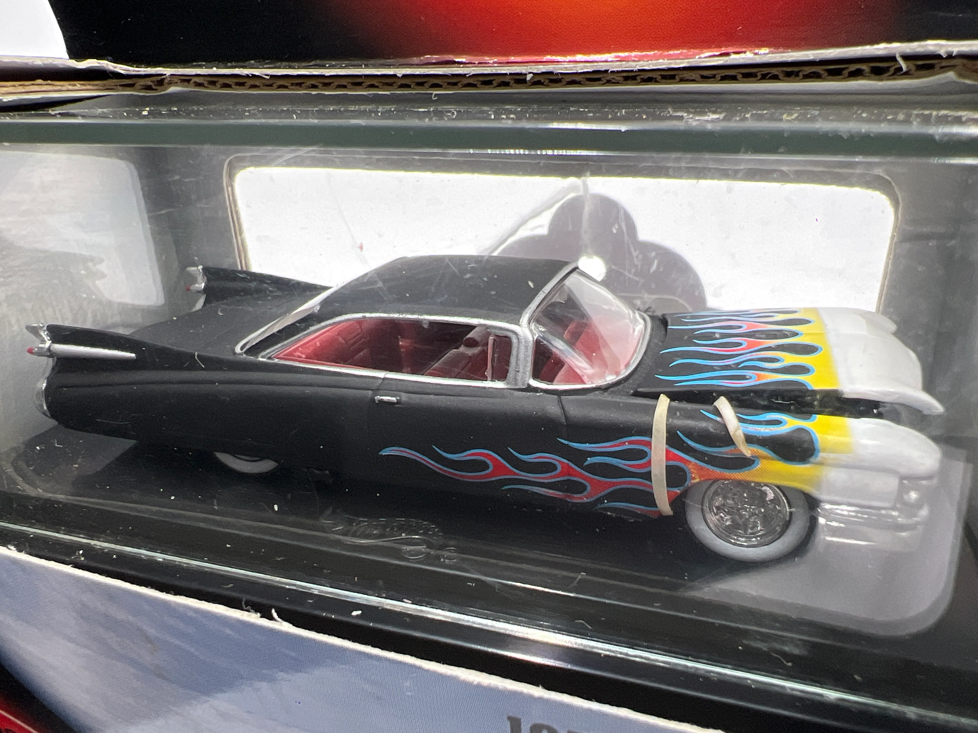 Hot Wheels Black Box 100% 1959 Cadillac Matte Black (Box Not Perfect) SR - Image 3