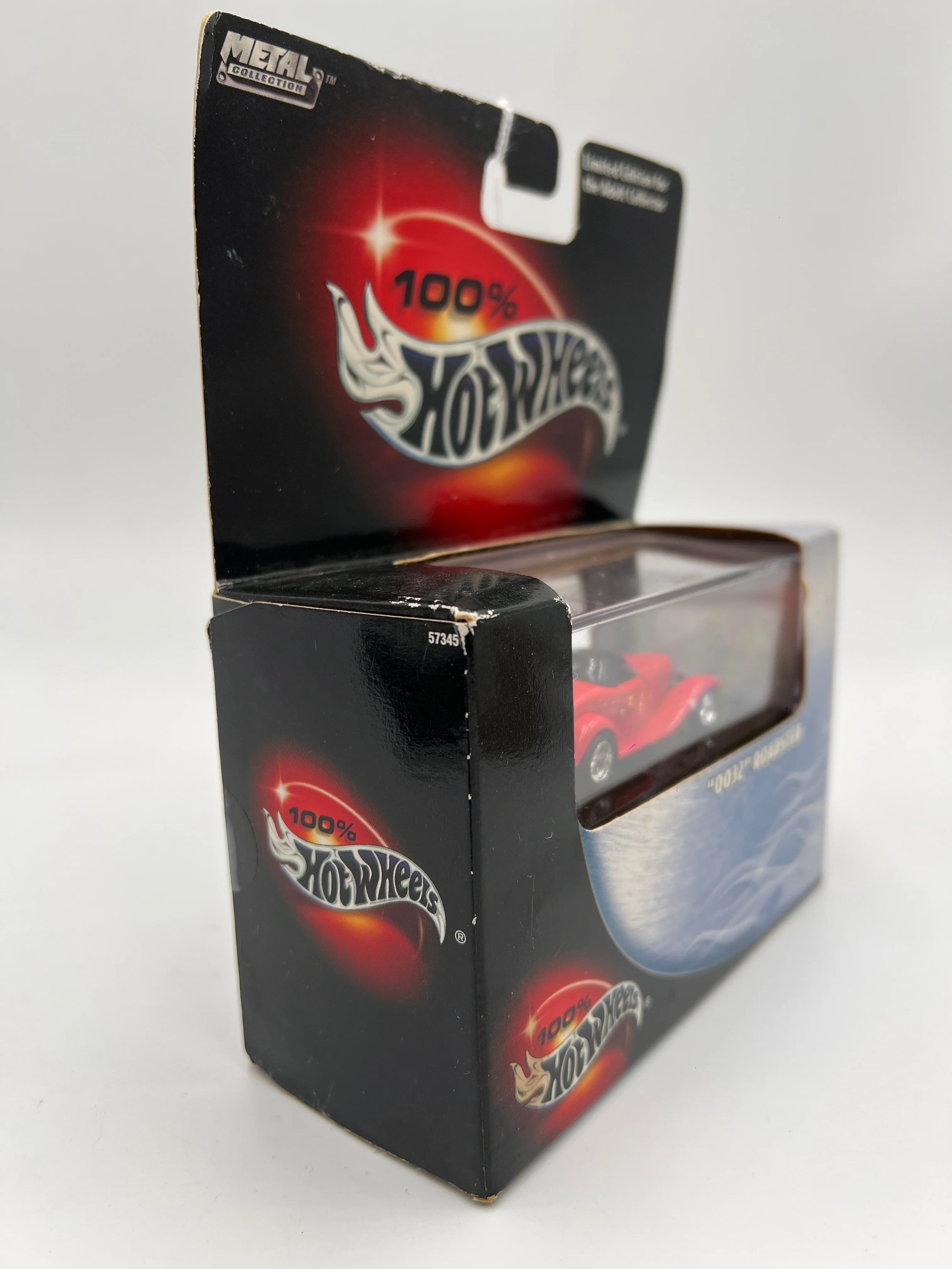 Hot Wheels Black Box 100% #25 0032 Roadster Red (Box Has Stains) SR - Image 5