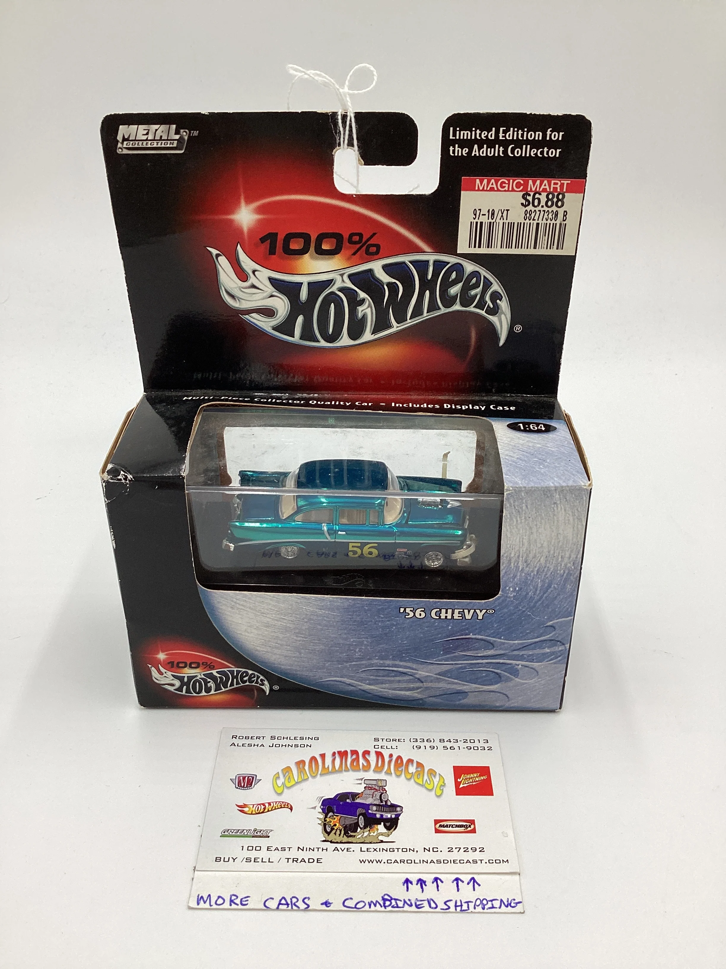 Hot Wheels Black Box 100% 56 Chevy Blue