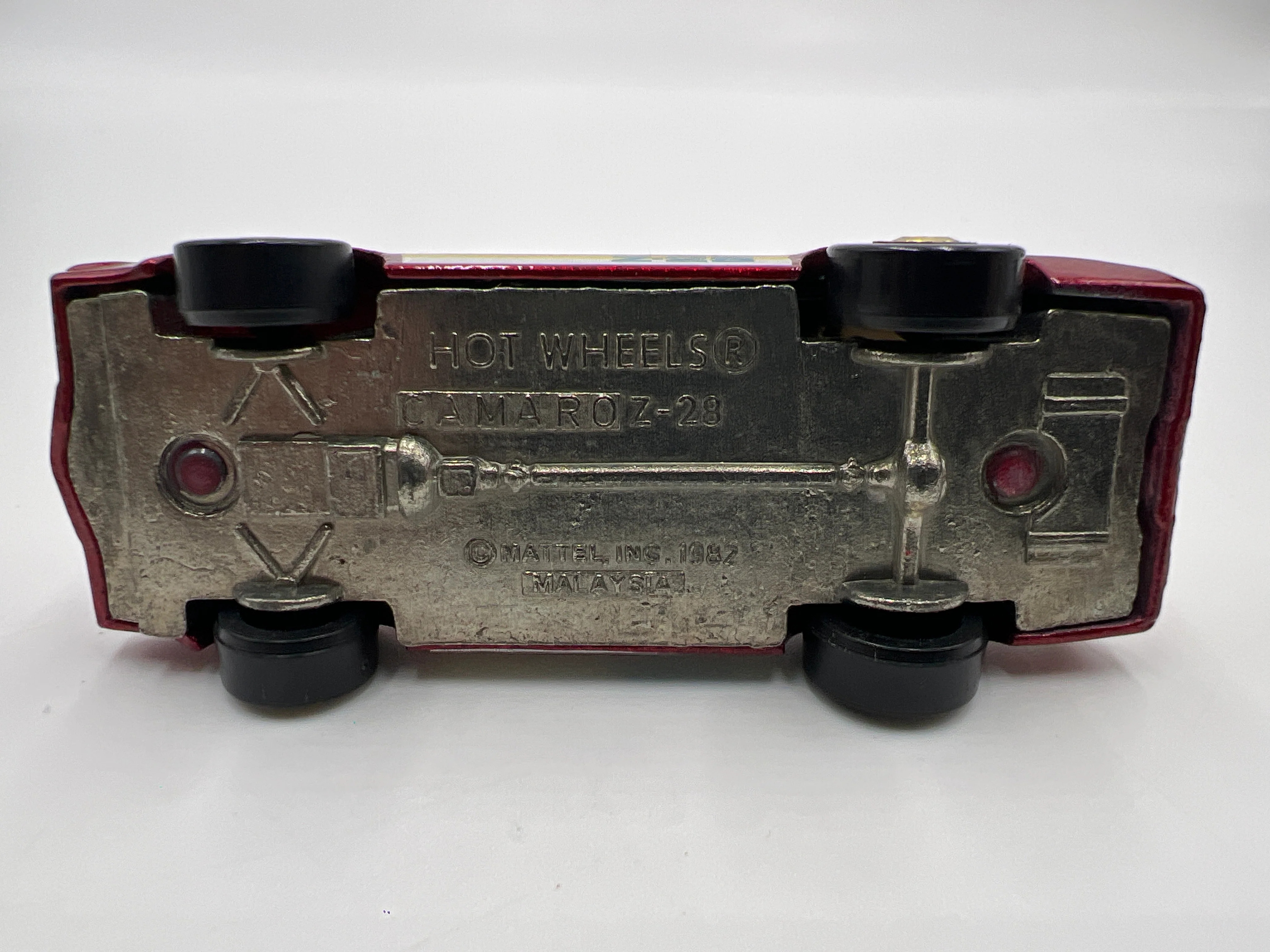 Hot Wheels Blackwall 1982 Chevy Camaro Z-28 Maroon GHO Wheels Loose - Image 8