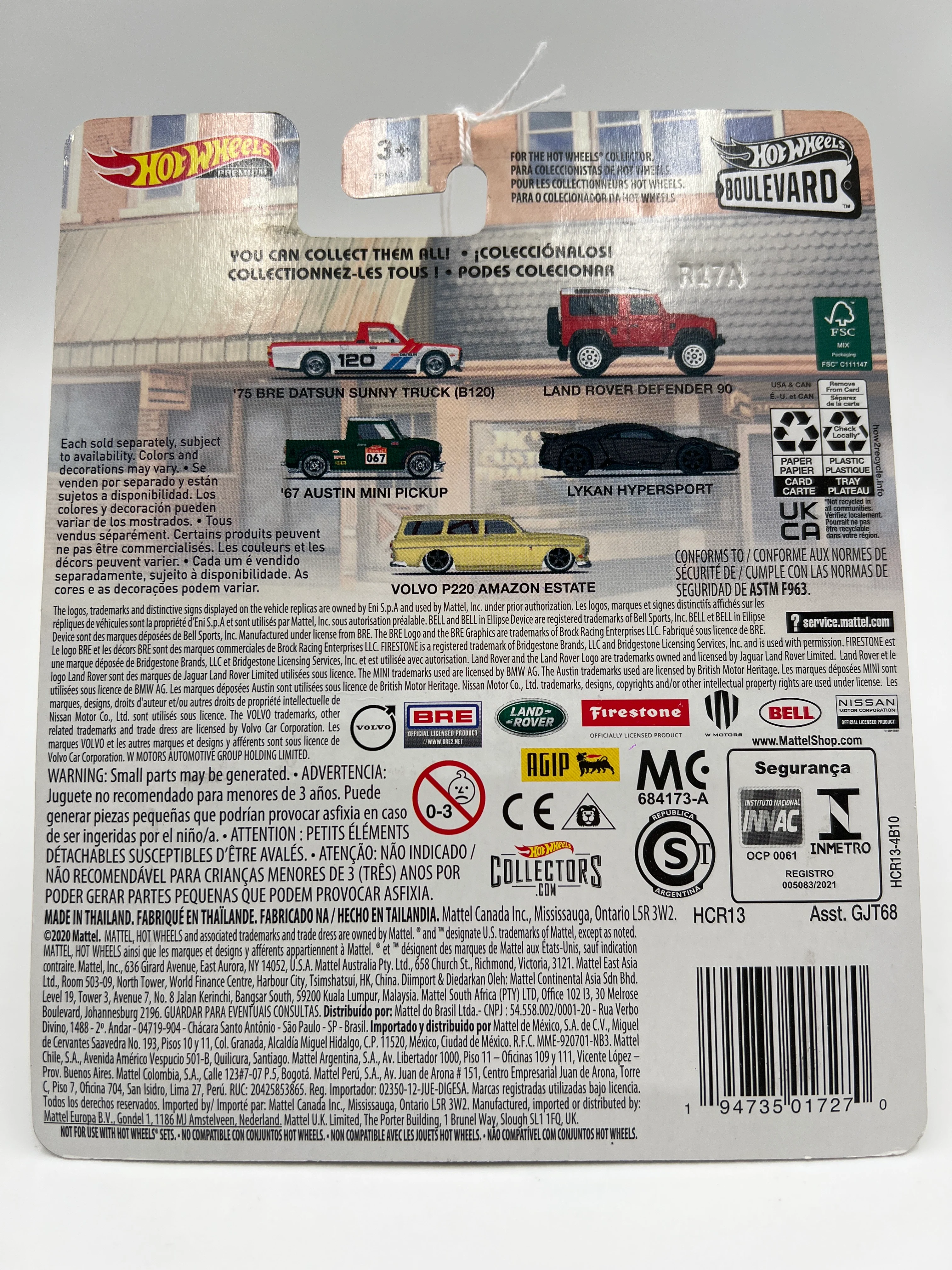 Hot Wheels Premium Boulevard #50 Volvo P220 Amazon Estate Yellow 263G - Image 6