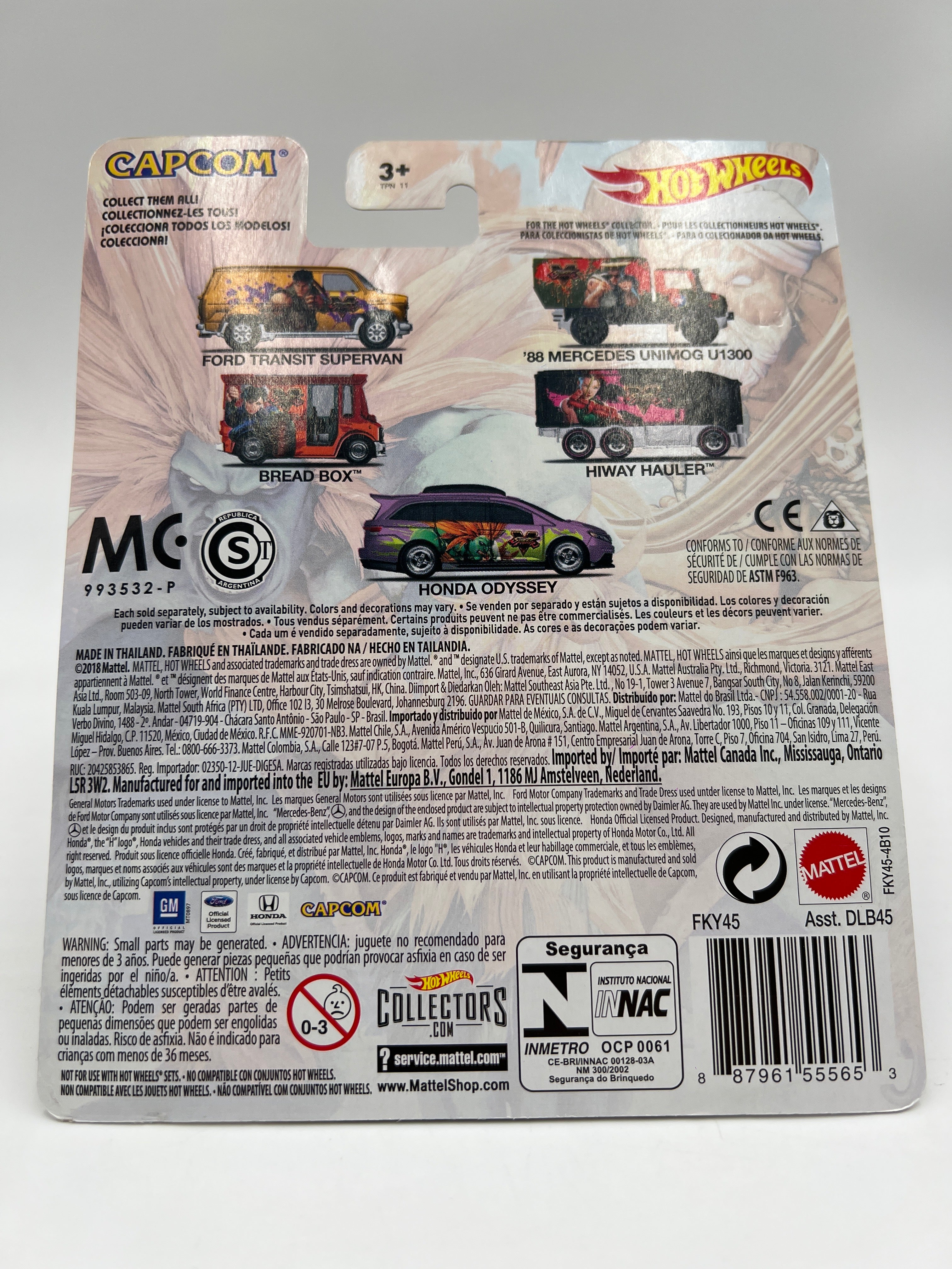 Hot Wheels Capcom Street Fighter #5 Honda Odyssey Purple W/Protector - Image 7