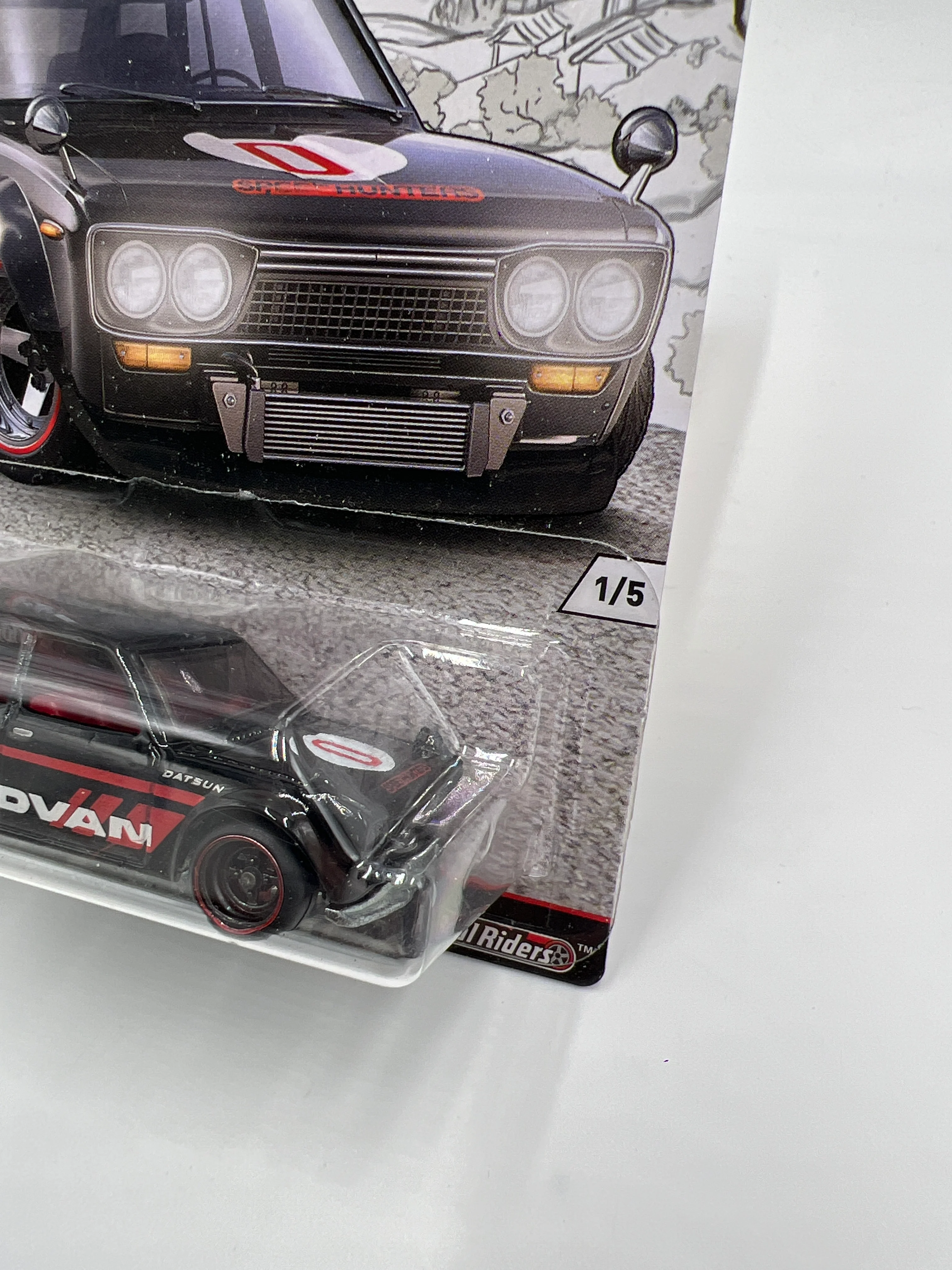 Hot Wheels Car Culture Japan Historics 1 #1 71 Datsun 510 Wagon Advan Smooth Grille W/Protector - Image 4