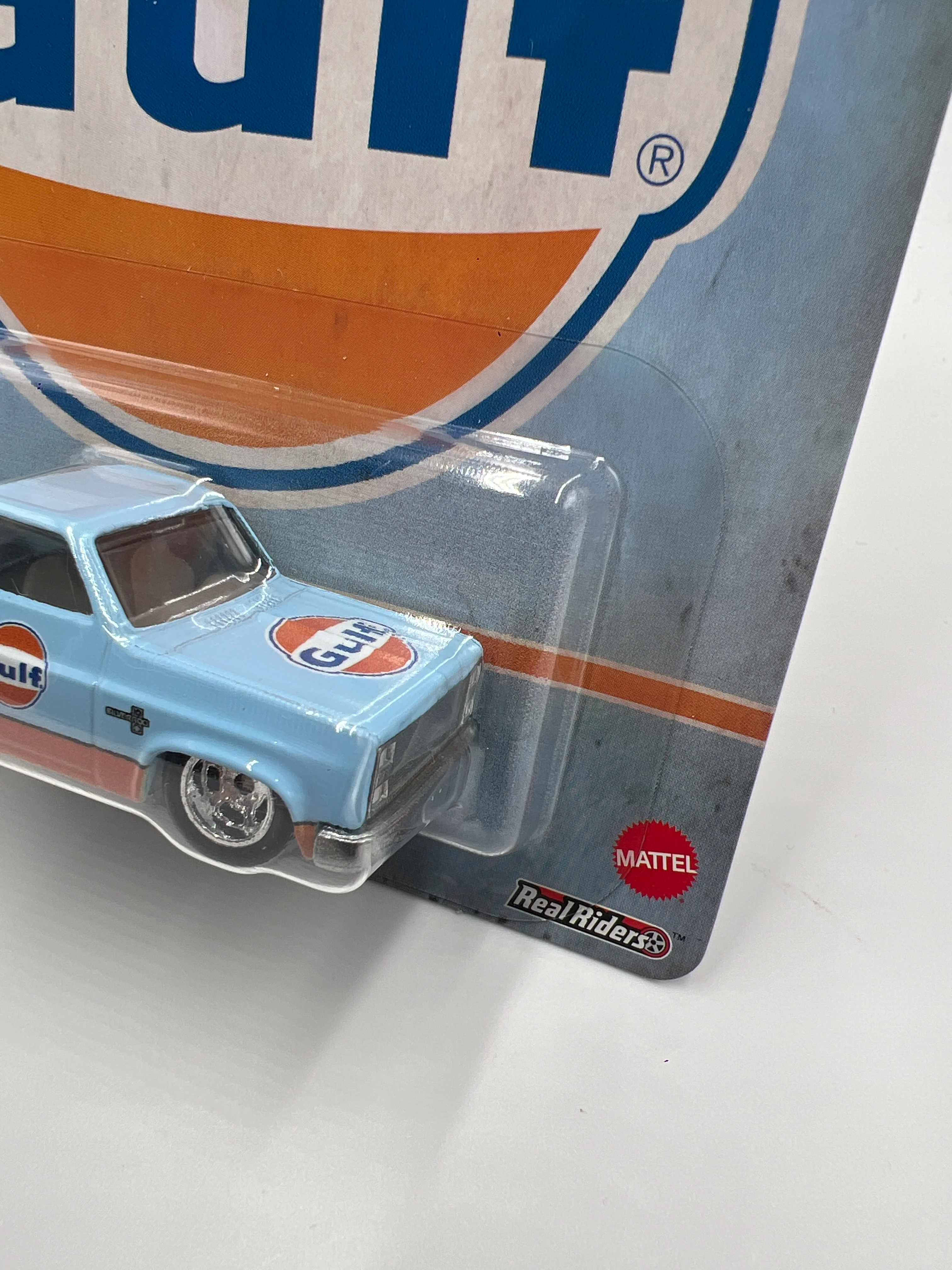 Hot Wheels Car Culture Vintage Oil #2 83 Chevy Silverado Gulf Blue W/Protector - Image 4