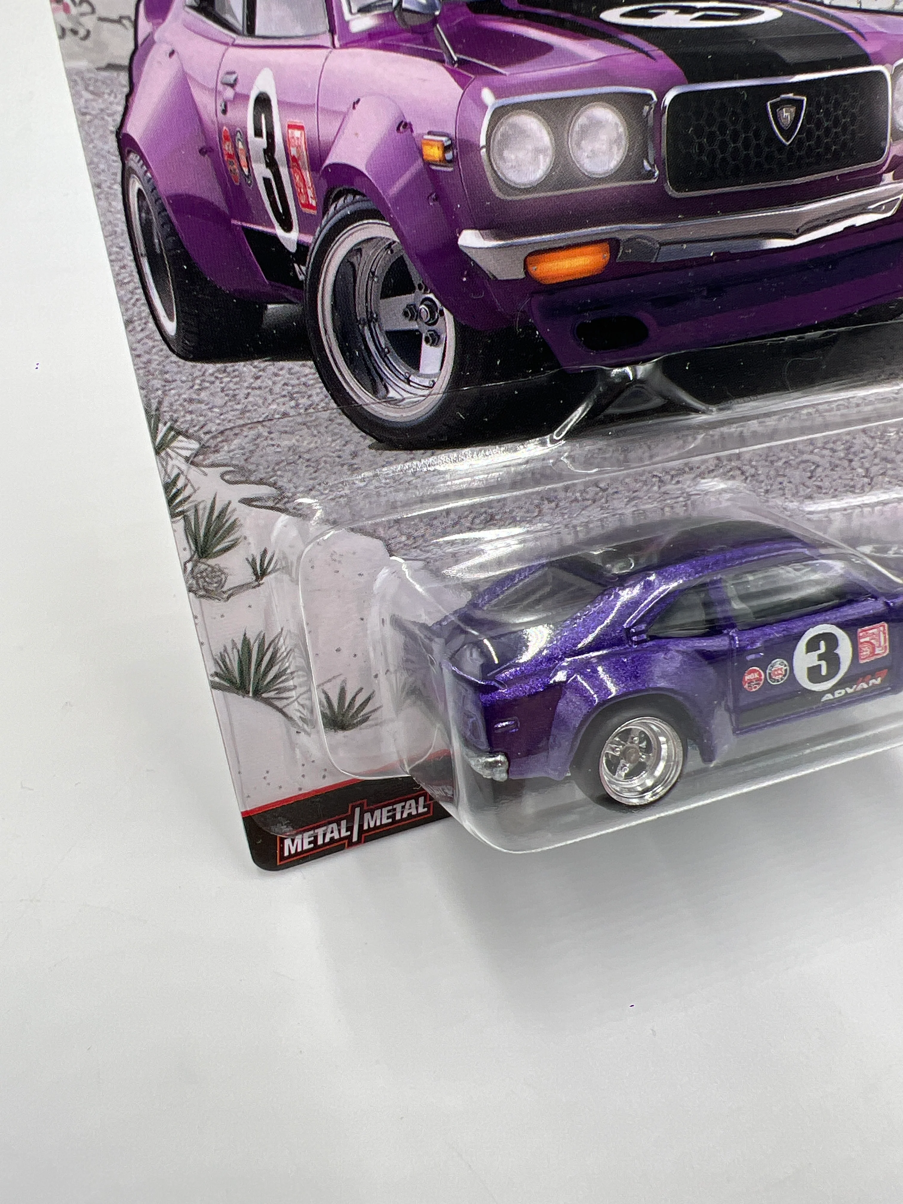 Hot Wheels Car Culture Japan Historics 1 #5 Mazda RX-3 Purple W/Protector - Image 5