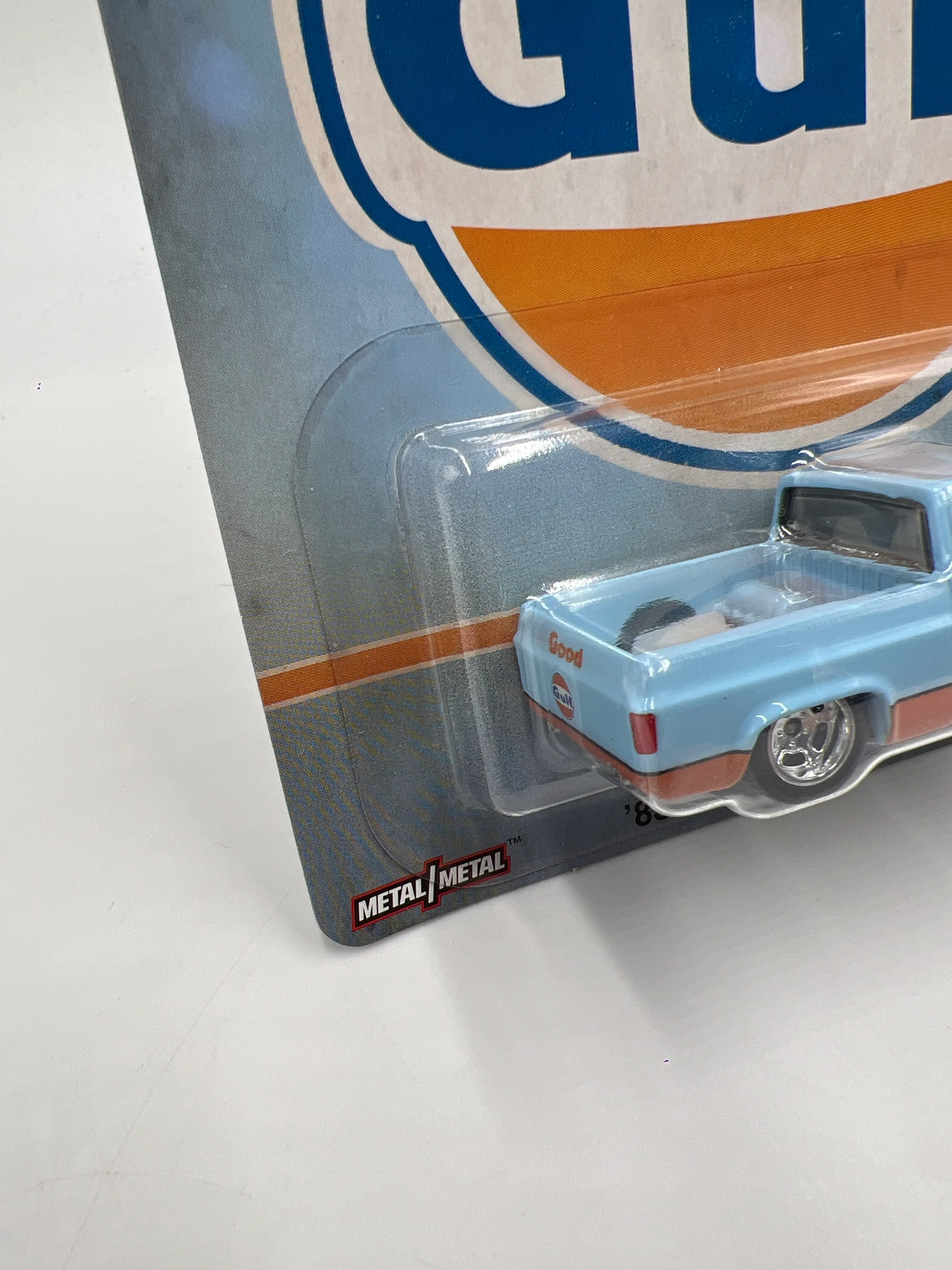 2020 Hot Wheels Car Culture Vintage Oil #2 83 Chevy Silverado Gulf Blue W/Protector - Image 5