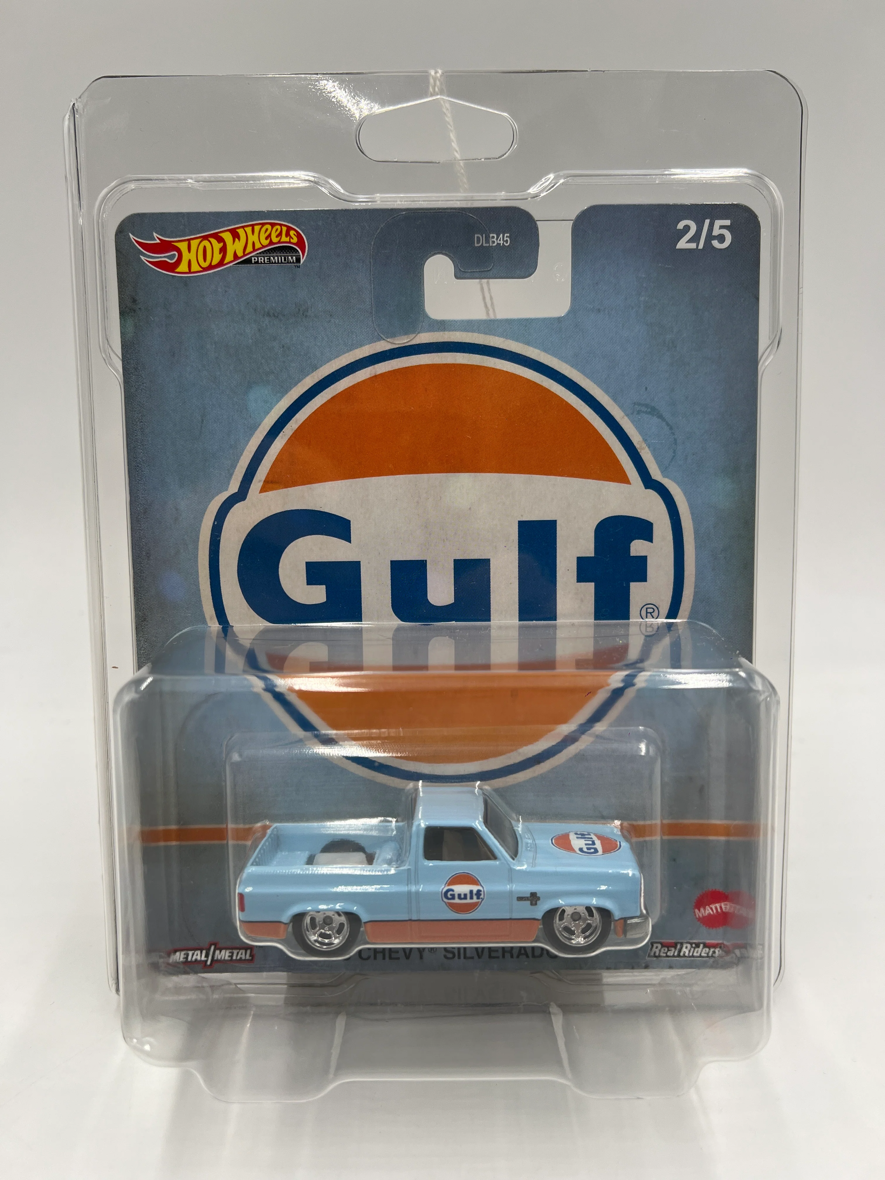 2020 Hot Wheels Car Culture Vintage Oil #2 83 Chevy Silverado Gulf Blue W/Protector - Image 8