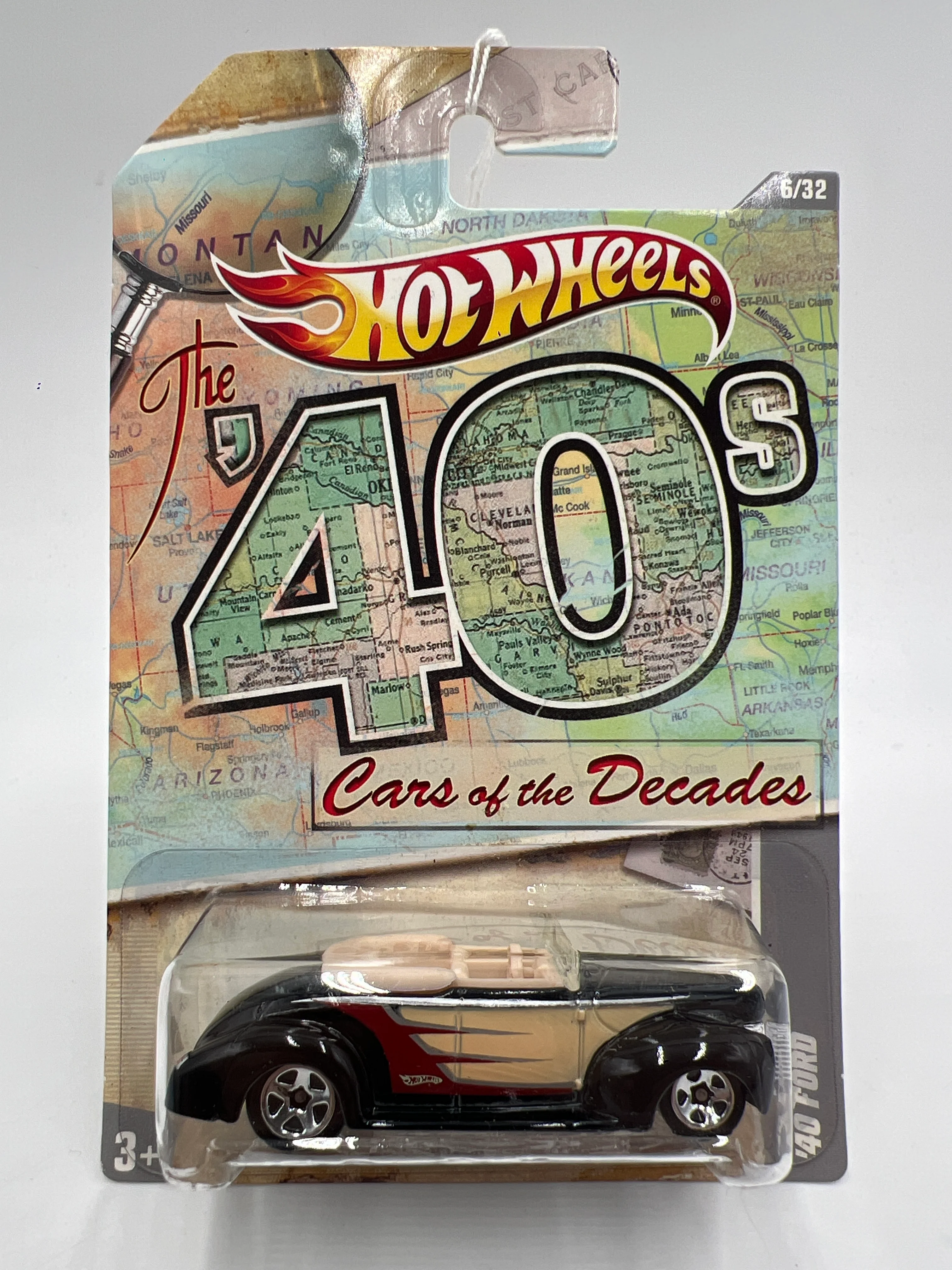 Hot Wheels Cars of the Decades The 40s #6 40 Ford Black 163D