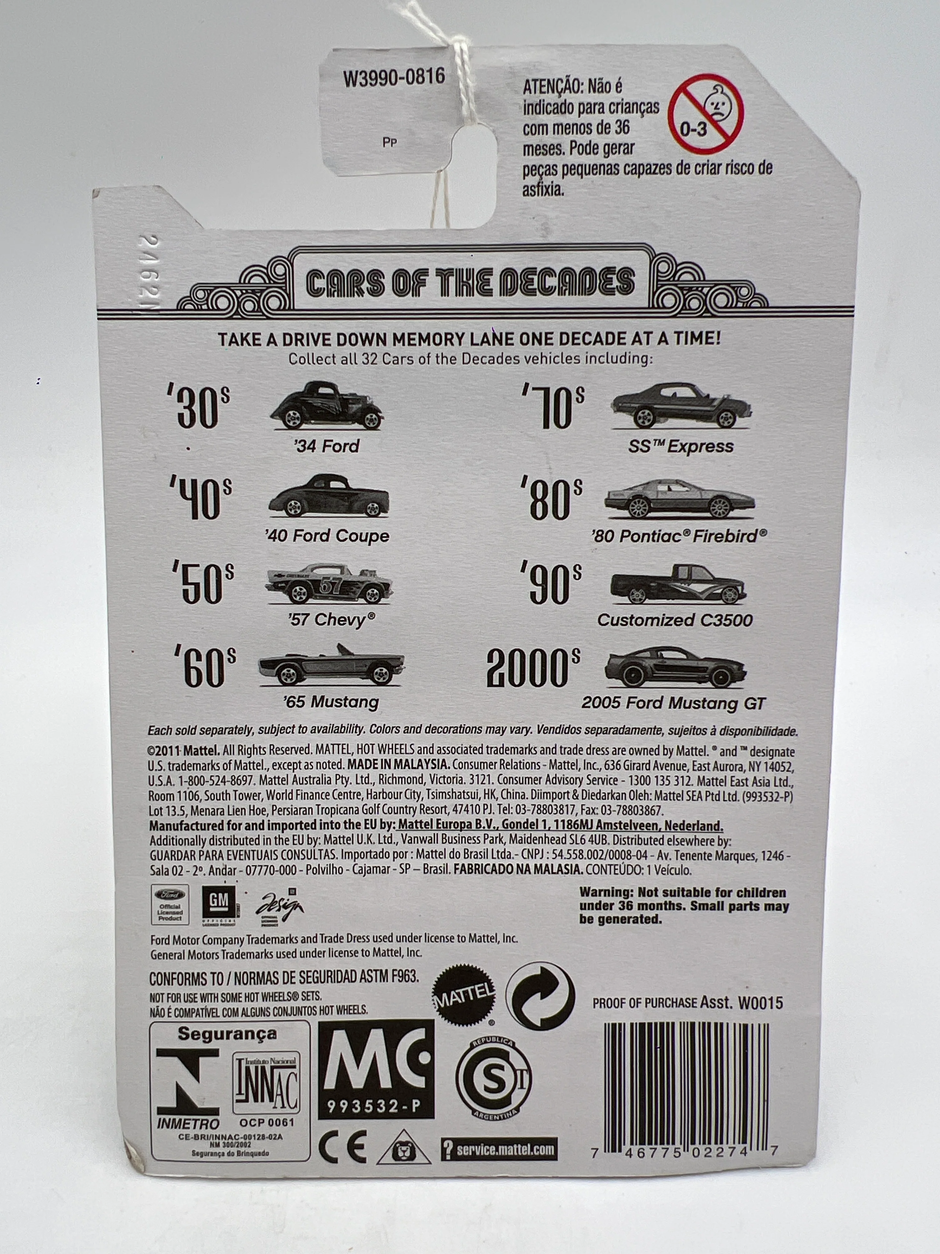 Hot Wheels Cars of the Decades The 40s #8 40 Ford Coupe 163D - Image 2