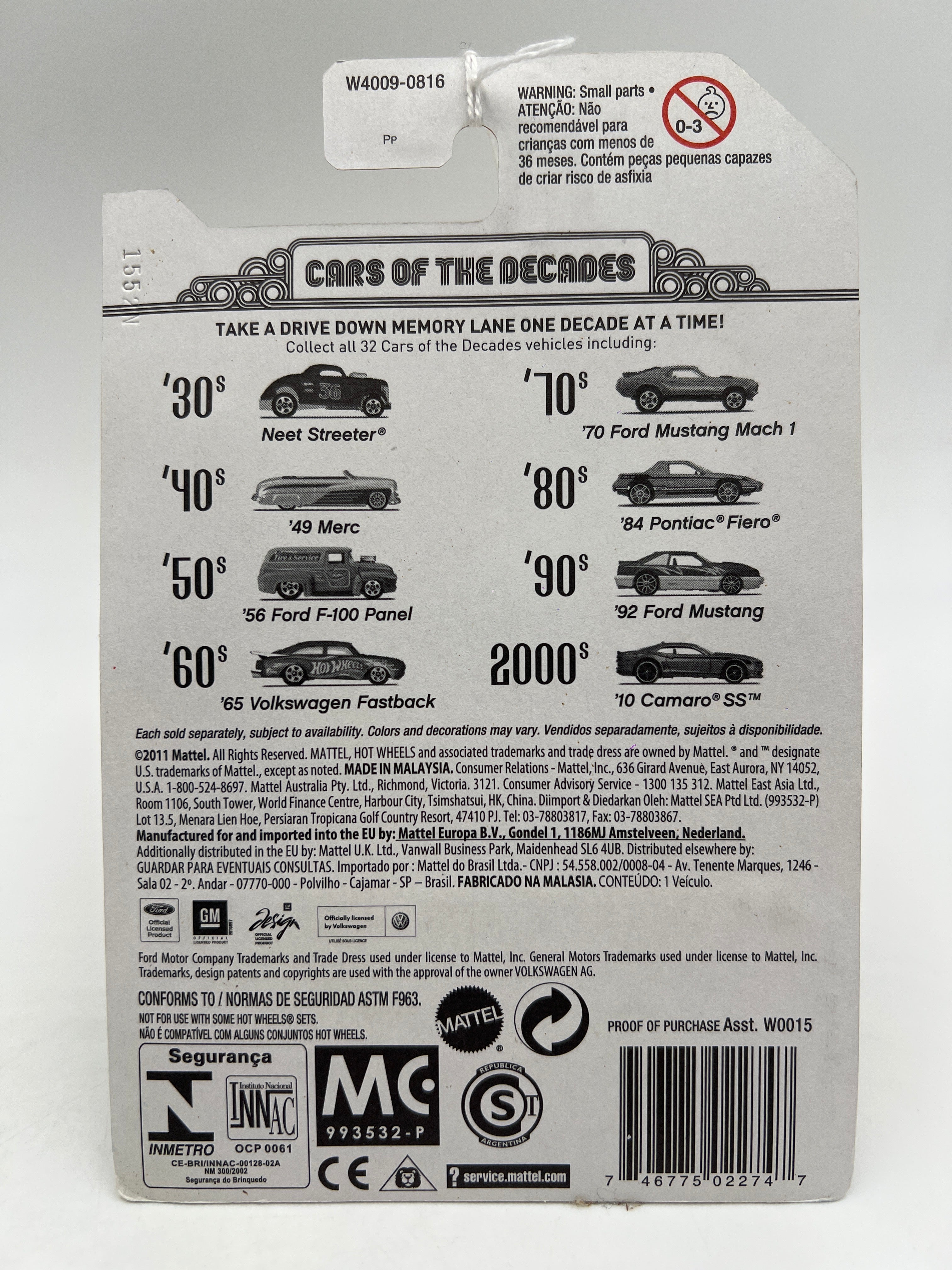 Hot Wheels Cars of the Decades The 70s #20 70 Ford Mustang Mach 1 Blue 162G - Image 2