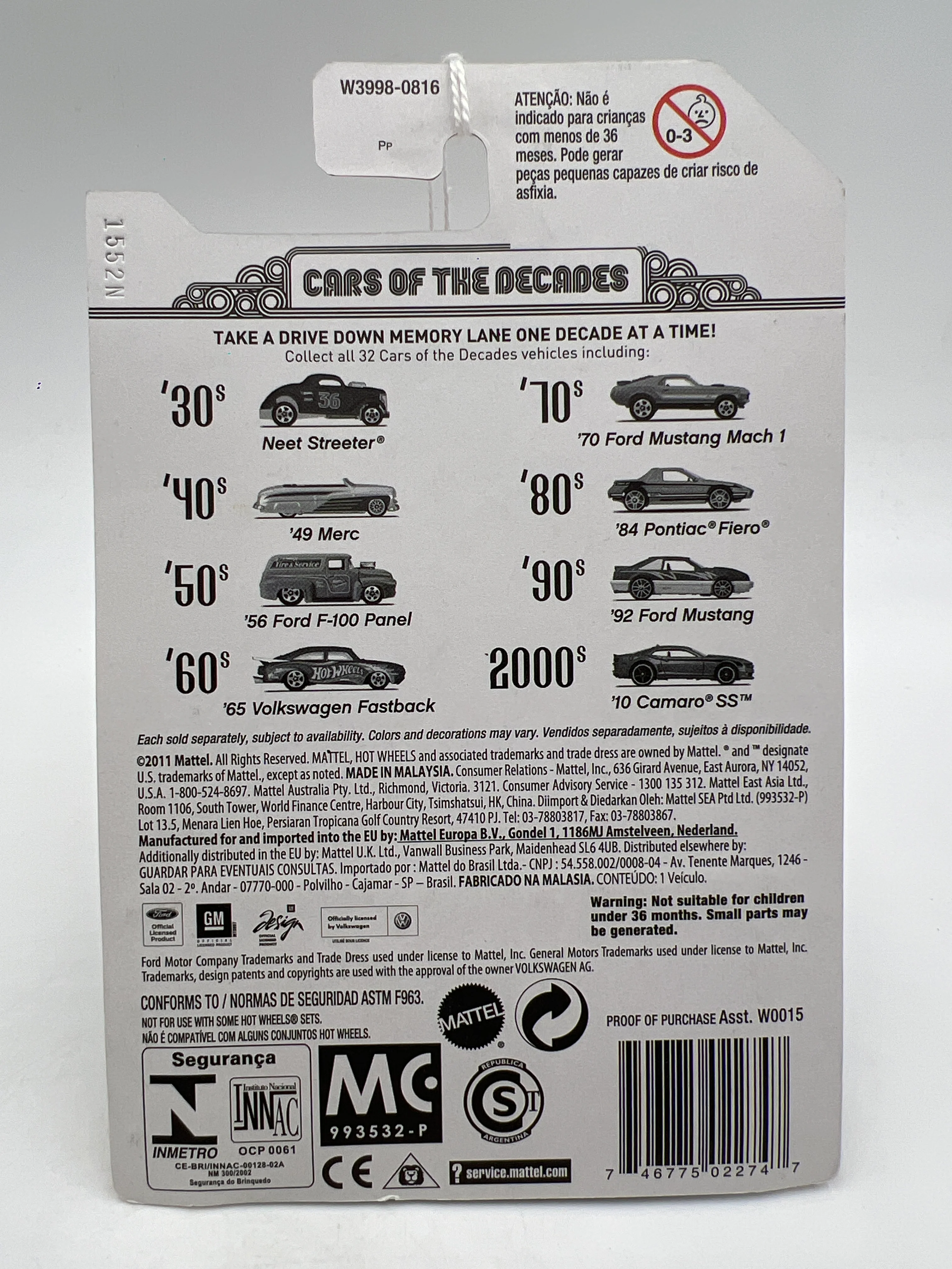 Hot Wheels Cars of the Decades The 80s #23 84 Pontiac Fiero Orange 164G - Image 2