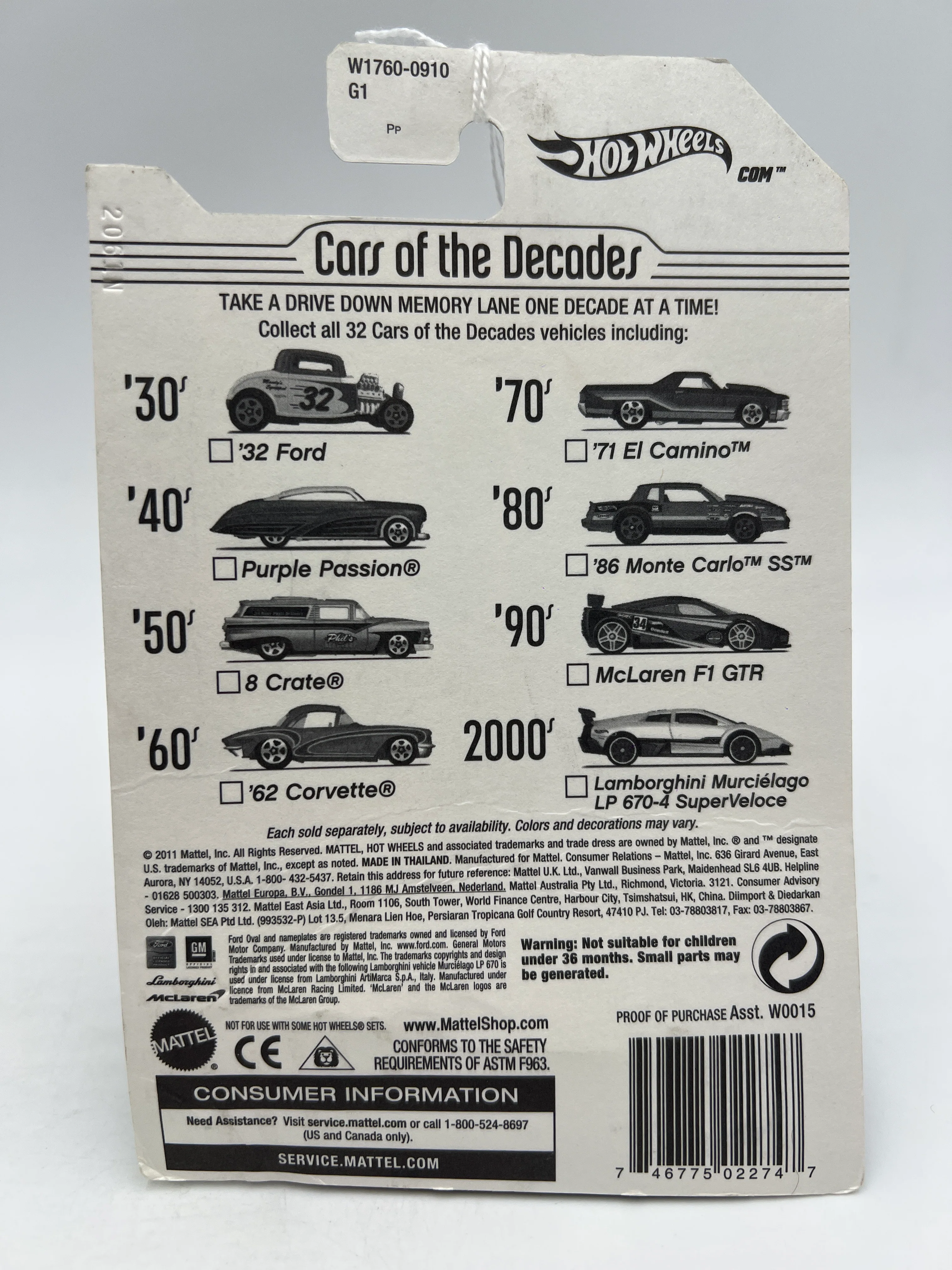 Hot Wheels Cars of the Decades The 90s #28 McLaren F1 GTR Blue Bad Card - Image 4