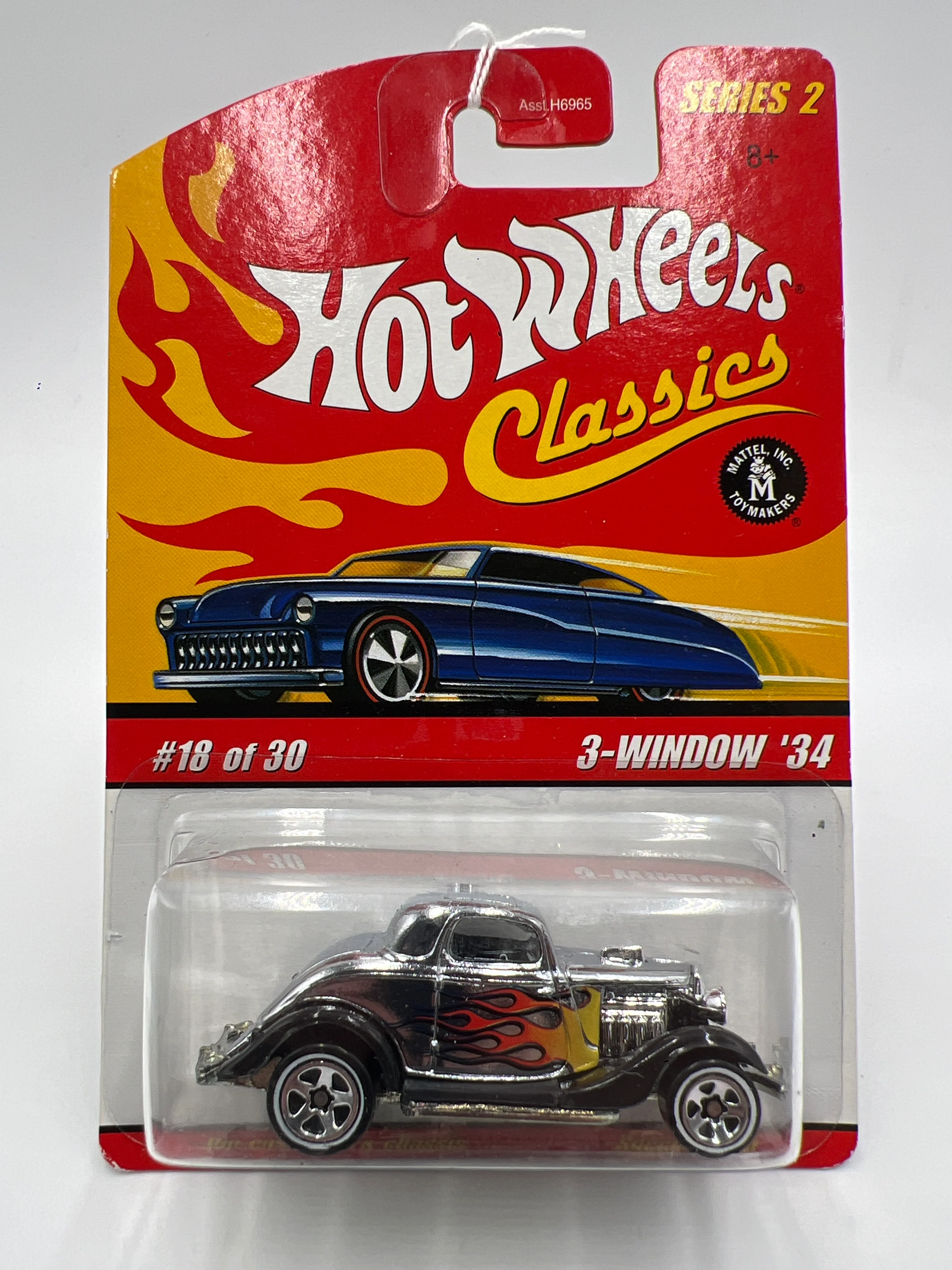 Hot Wheels Classics Series 2 #18 3-Window 34 Chrome SR - Image 2