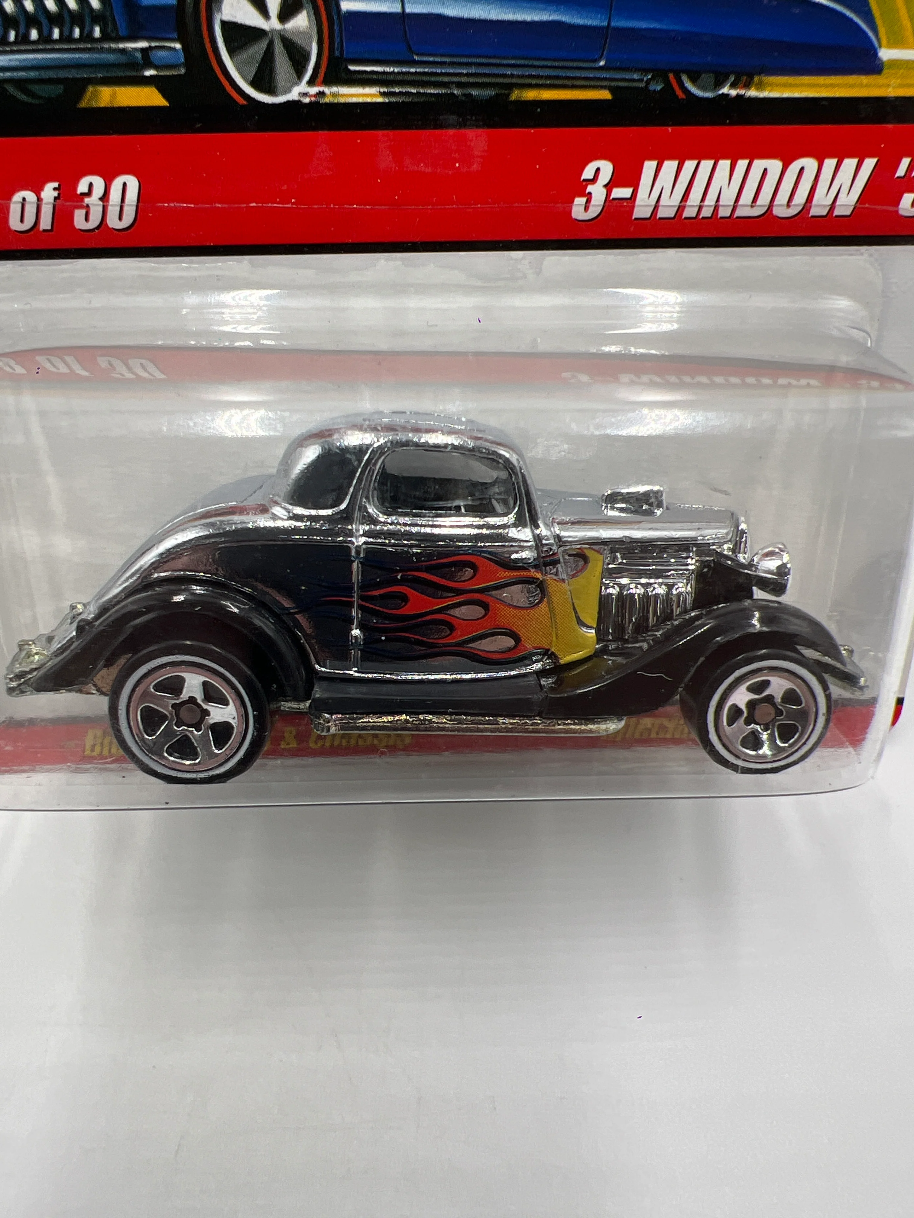 Hot Wheels Classics Series 2 #18 3-Window 34 Chrome SR - Image 3