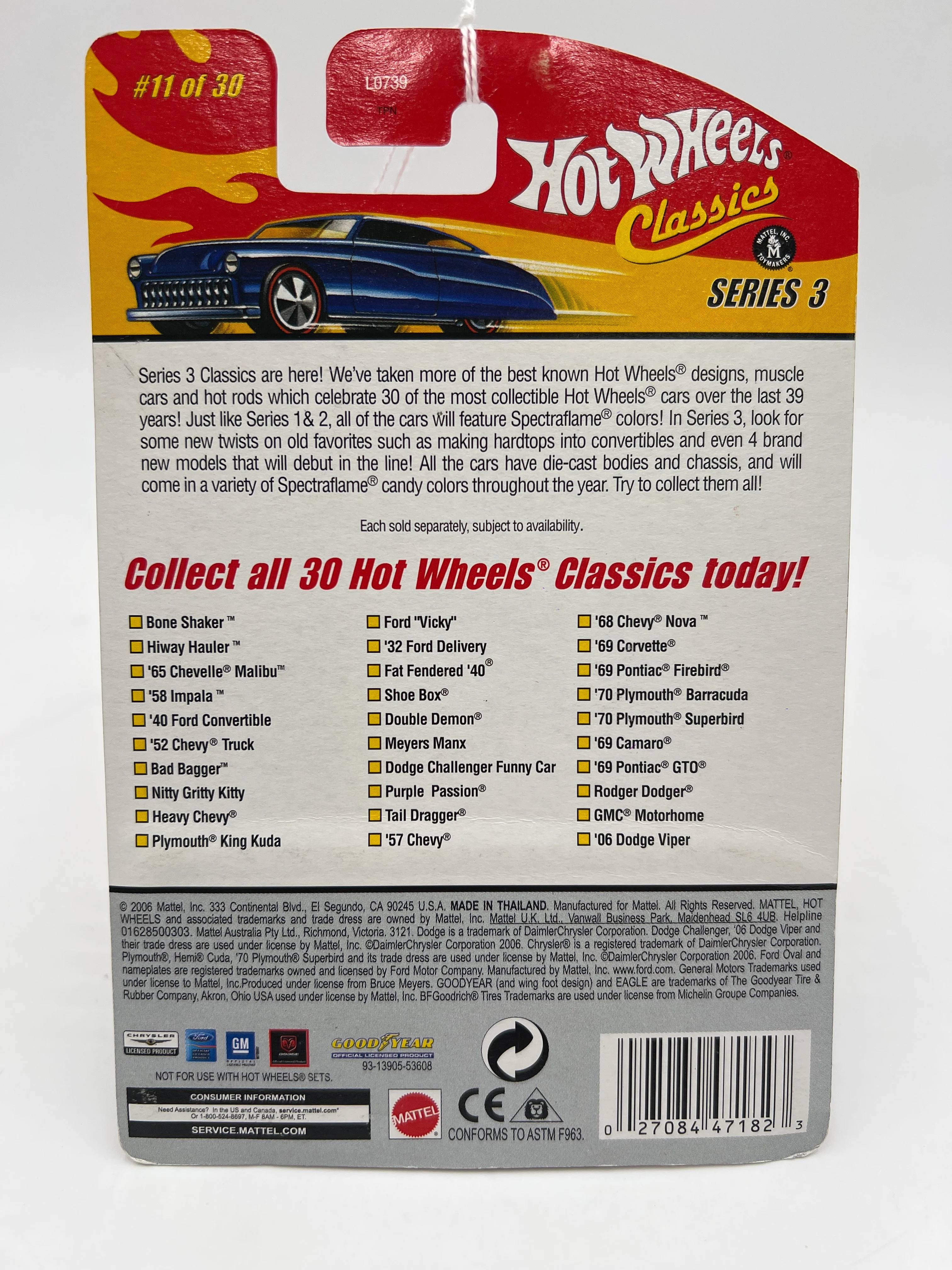2007 Hot Wheels Classics Series 3 #11 Ford Vicky Gold - Image 6