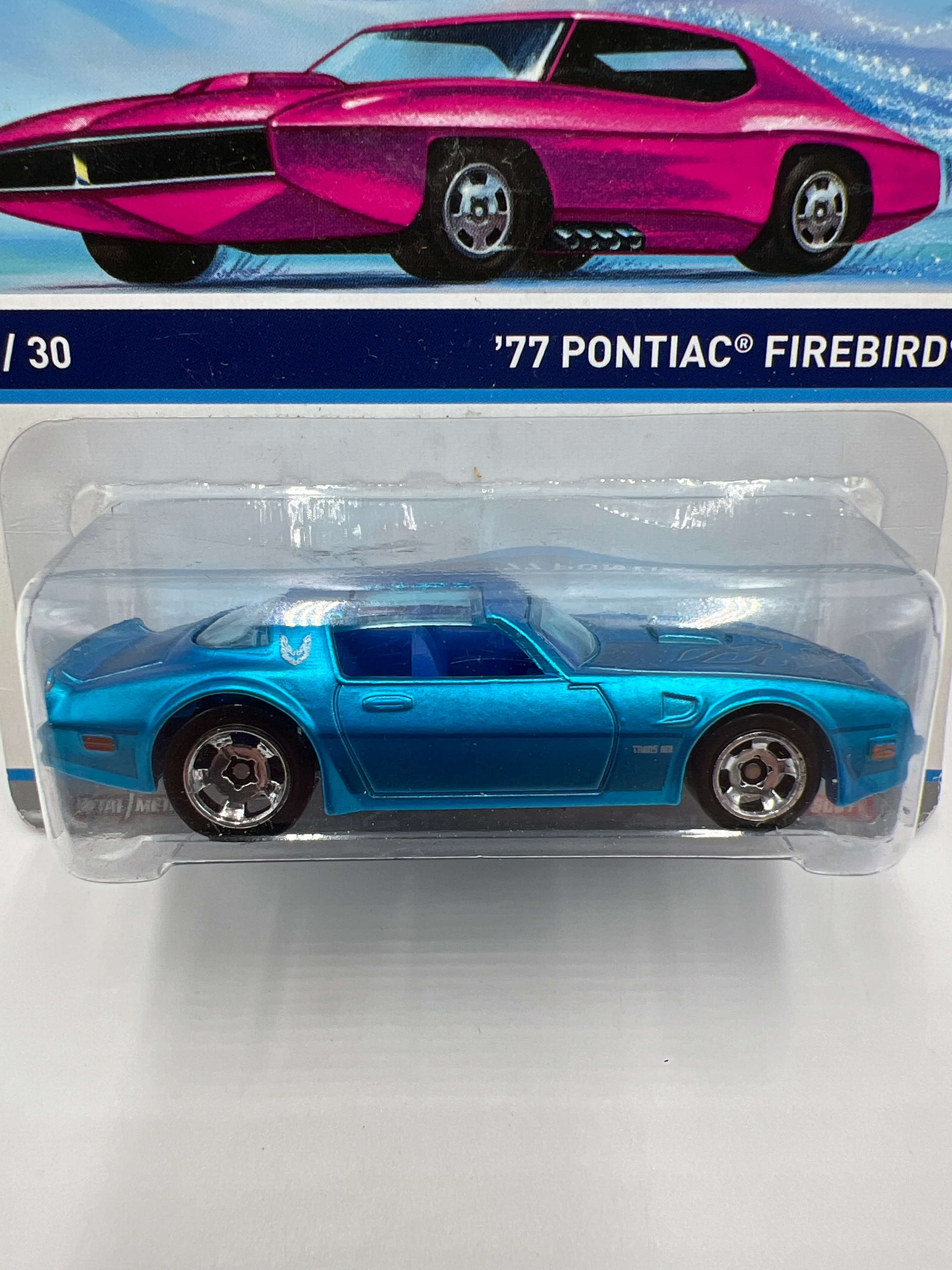 Hot Wheels Cool Classics #4 77 Pontiac Firebird Spectrafrost Blue W/Protector - Image 3