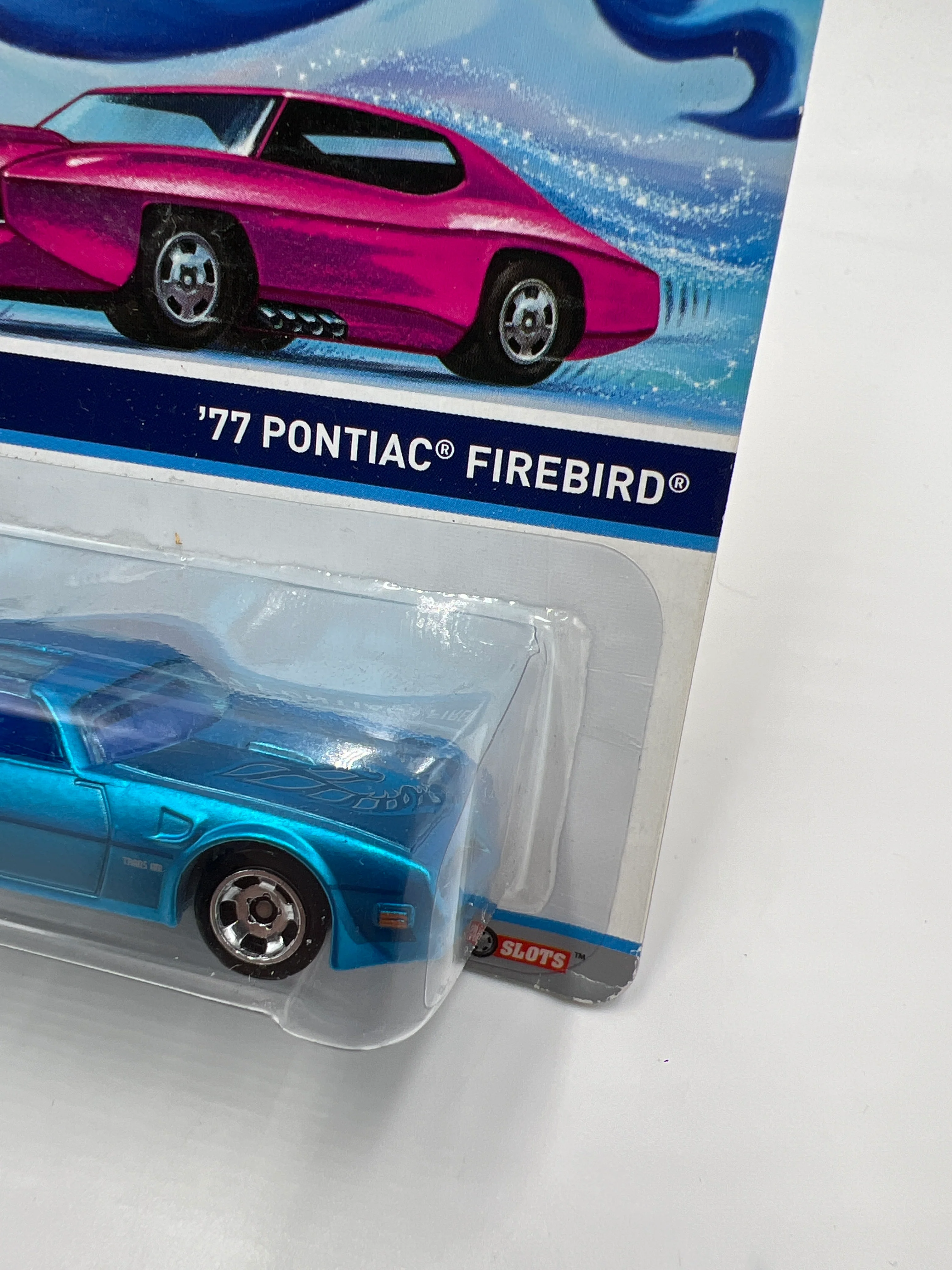 Hot Wheels Cool Classics #4 77 Pontiac Firebird Spectrafrost Blue W/Protector - Image 4