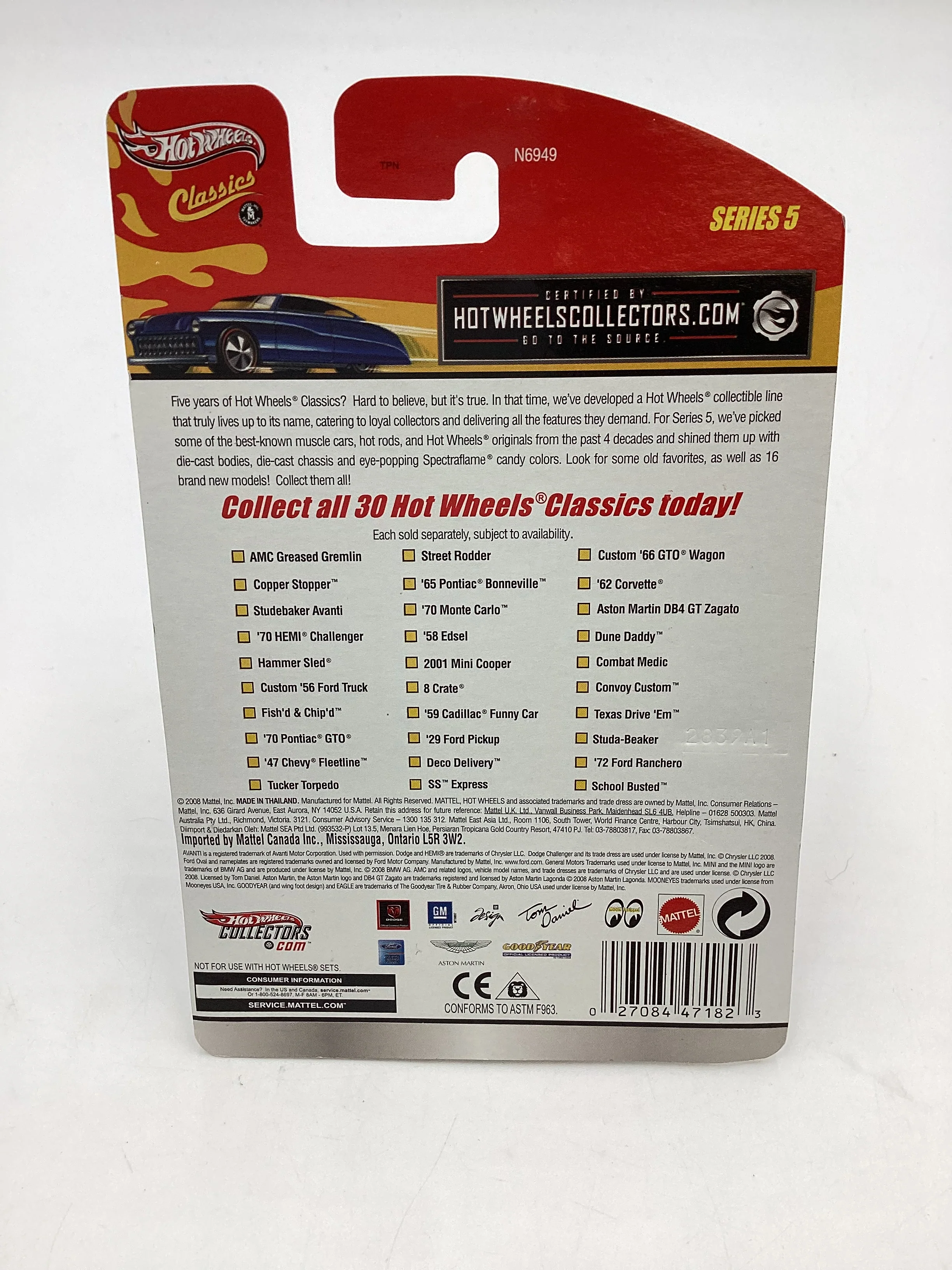 Hot wheels Classics Series 5 #22 62 Corvette Blue with protector - Image 7
