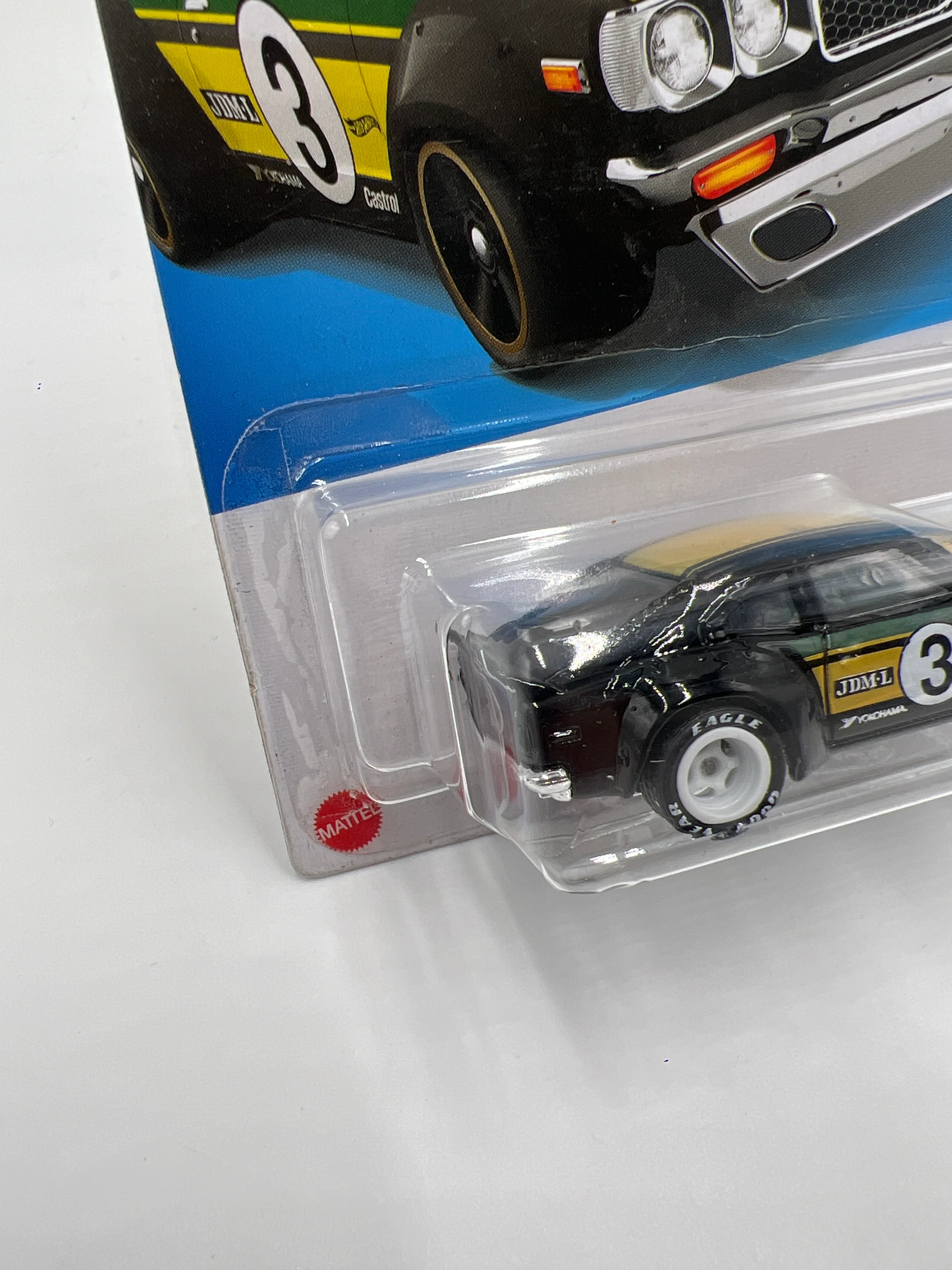 Hot Wheels Mazda RX-3 Black Wheel Swap Custom On Card W/Protector SR - Image 5