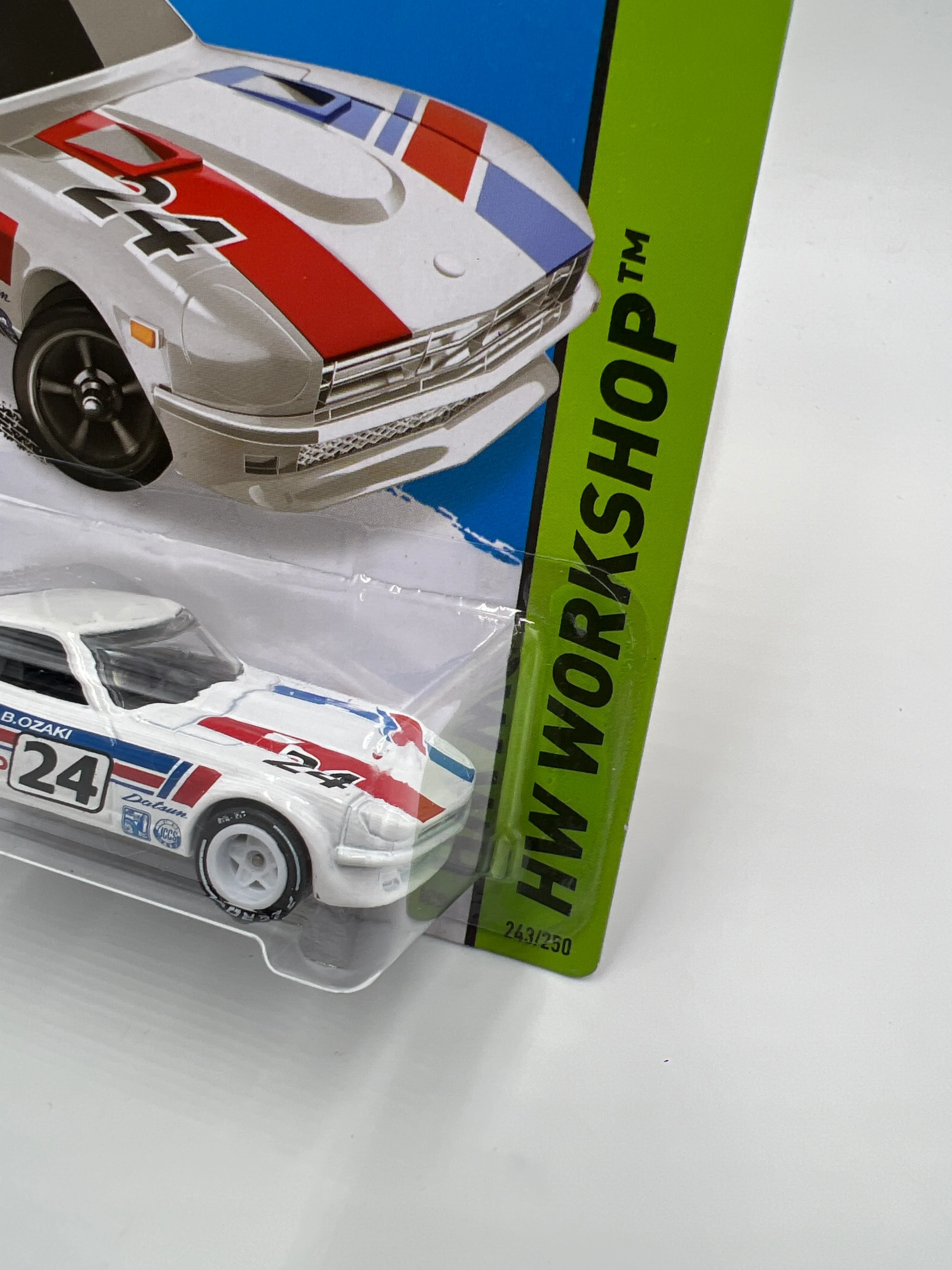 Hot Wheels Datsun 240Z White Wheel Swap Custom On Card W/Protector SR - Image 3