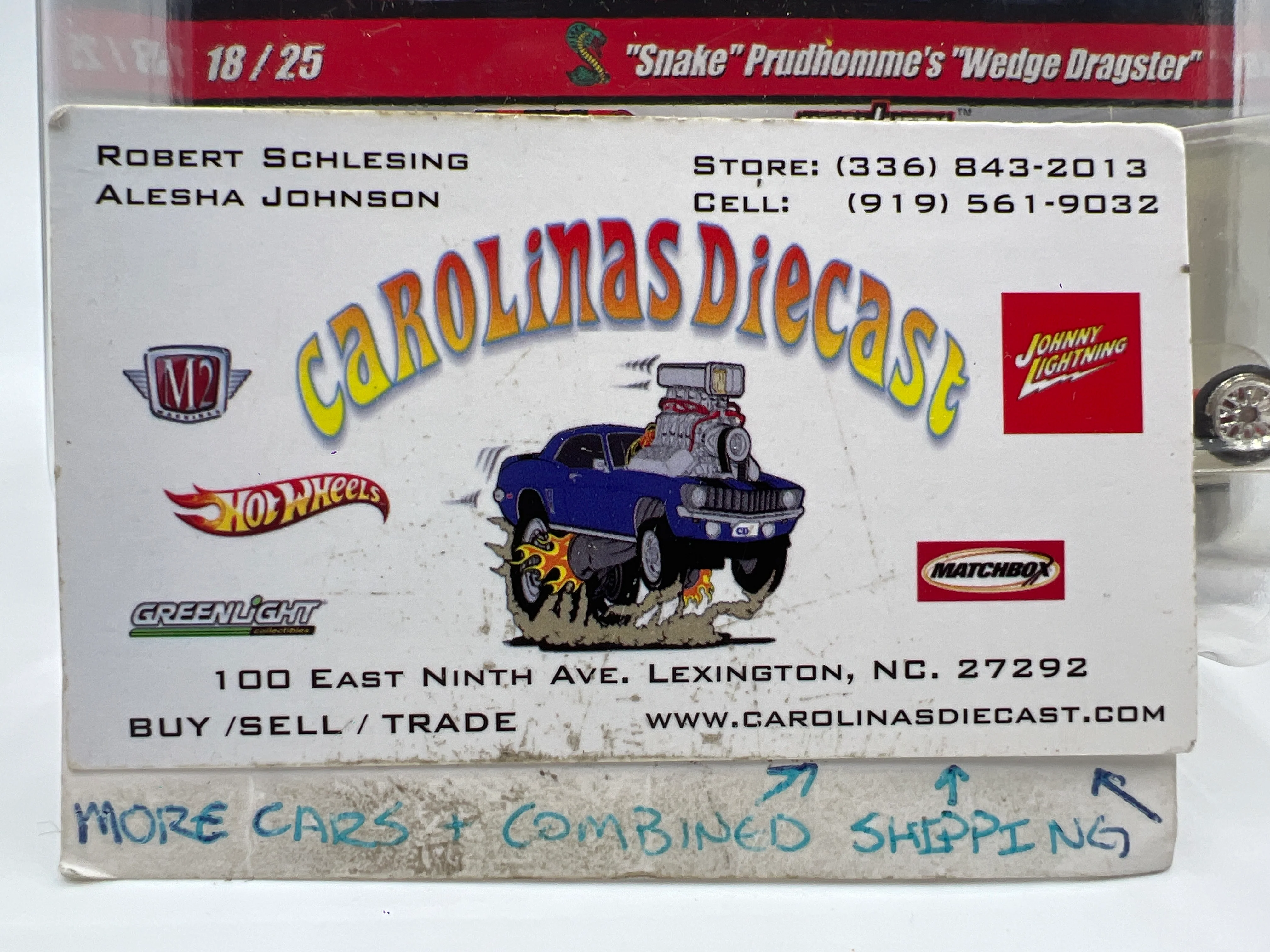 Hot Wheels Drag Strip Demons #18 Snake Prudhommes Wedge Dragster W/Protector - Image 8