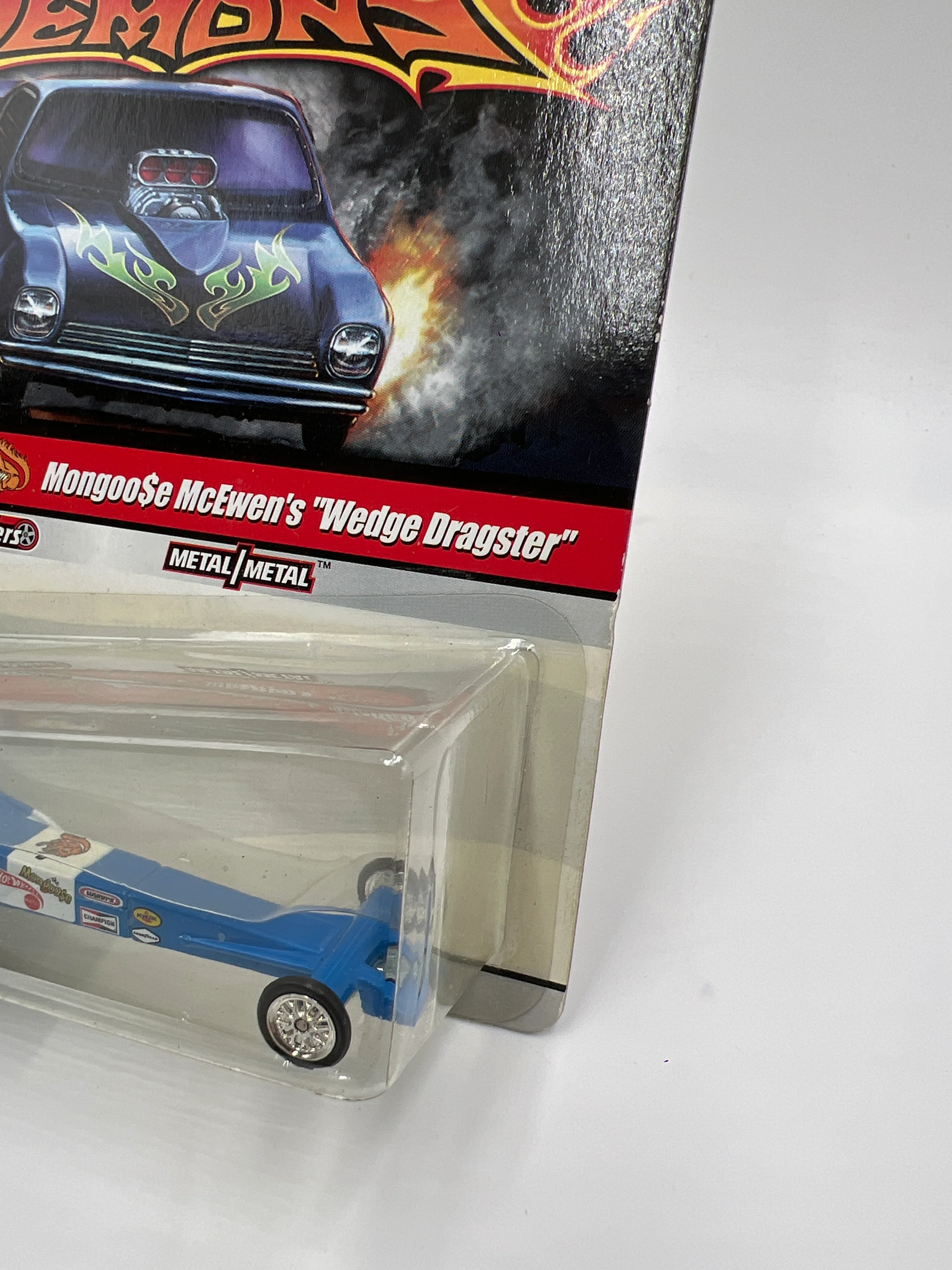 Hot Wheels Drag Strip Demons #19 Mongoose McEwens Wedge Dragster W/Protector - Image 3