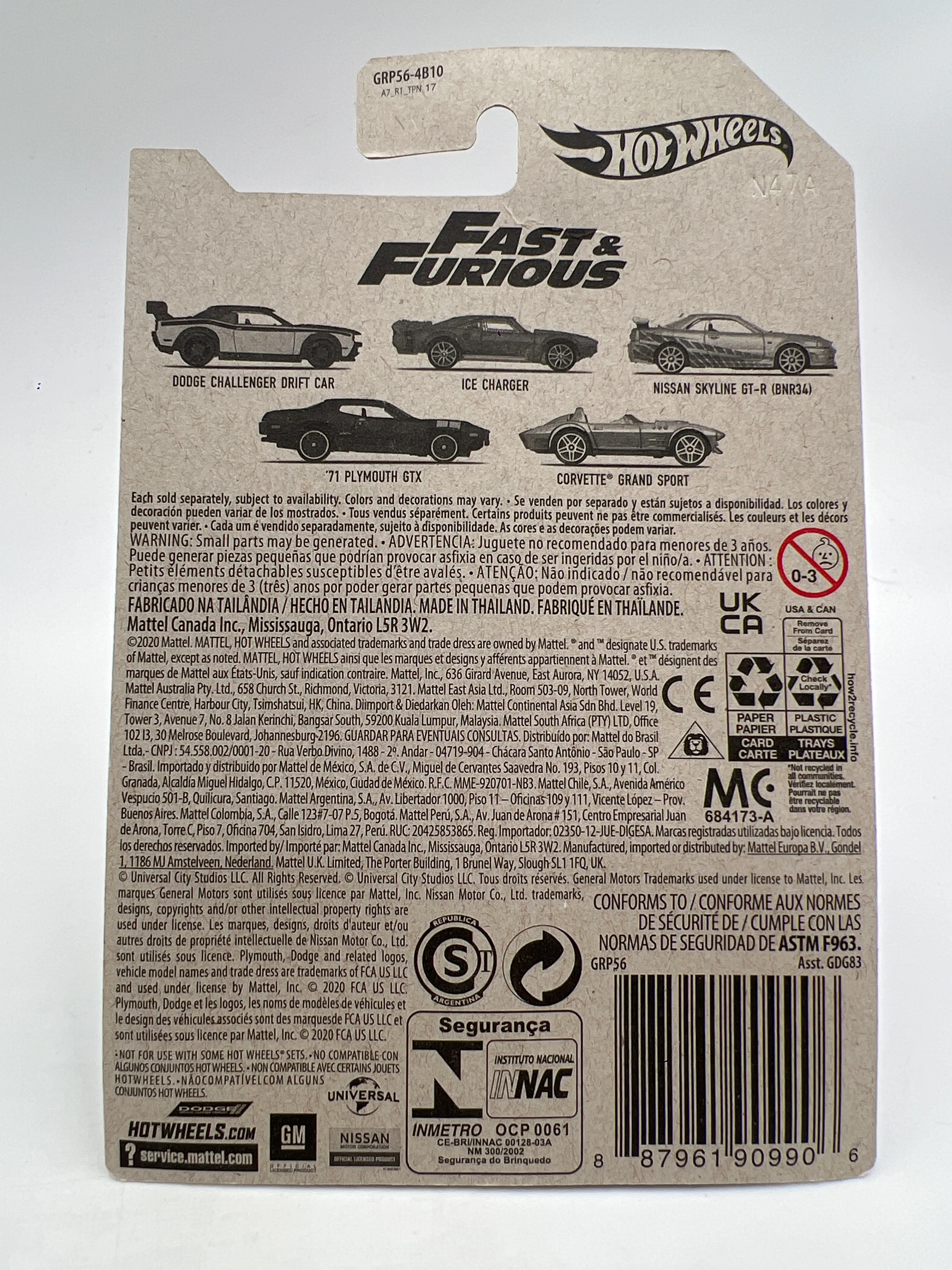 Hot Wheels Fast and Furious #3 Nissan Skyline GT-R BNR34 Silver W/Protector - Image 5