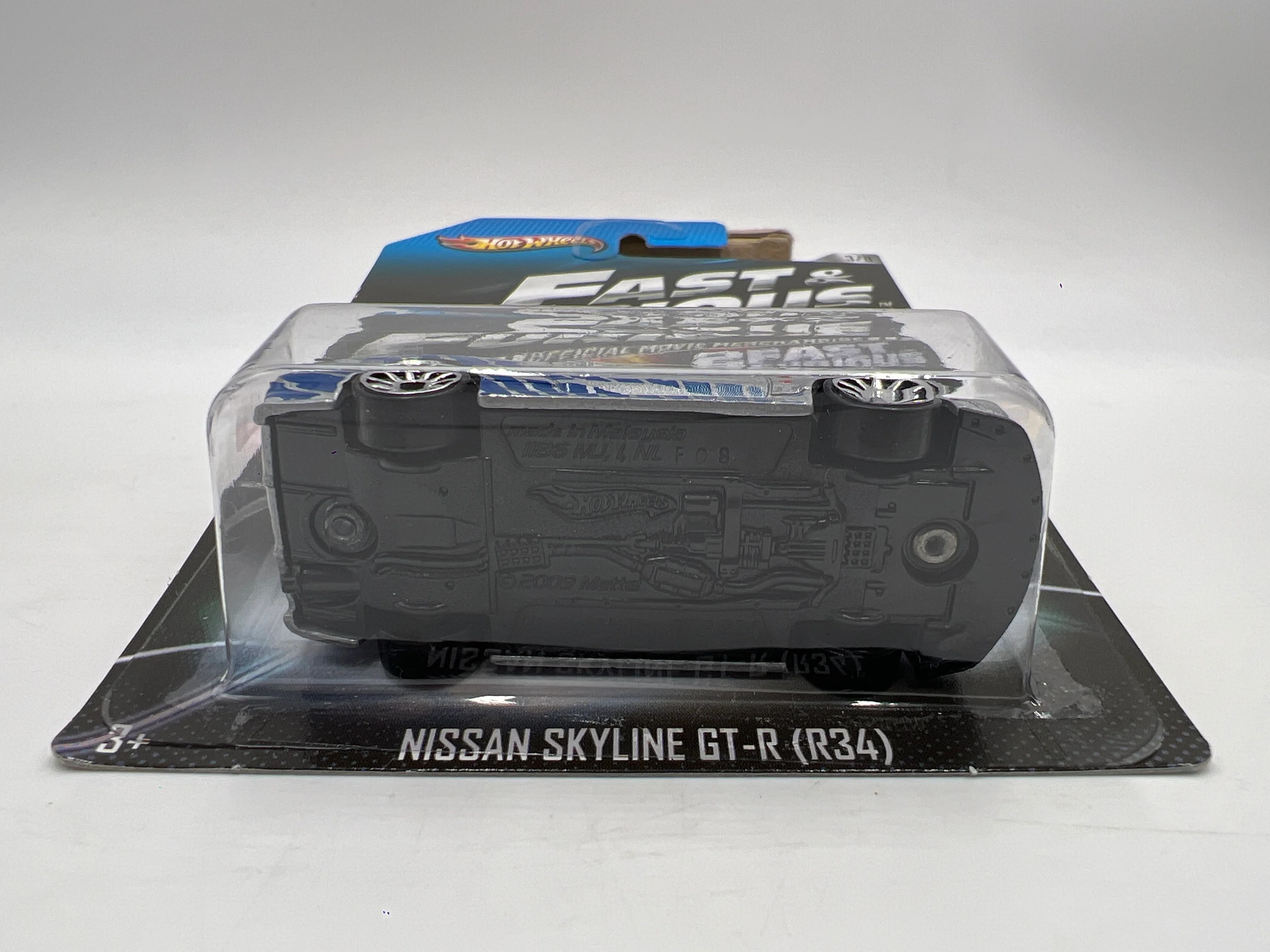 Hot Wheels Fast and Furious #3 Nissan Skyline GT-R R34 Silver VHTF Black Wing W/Protector - Image 5