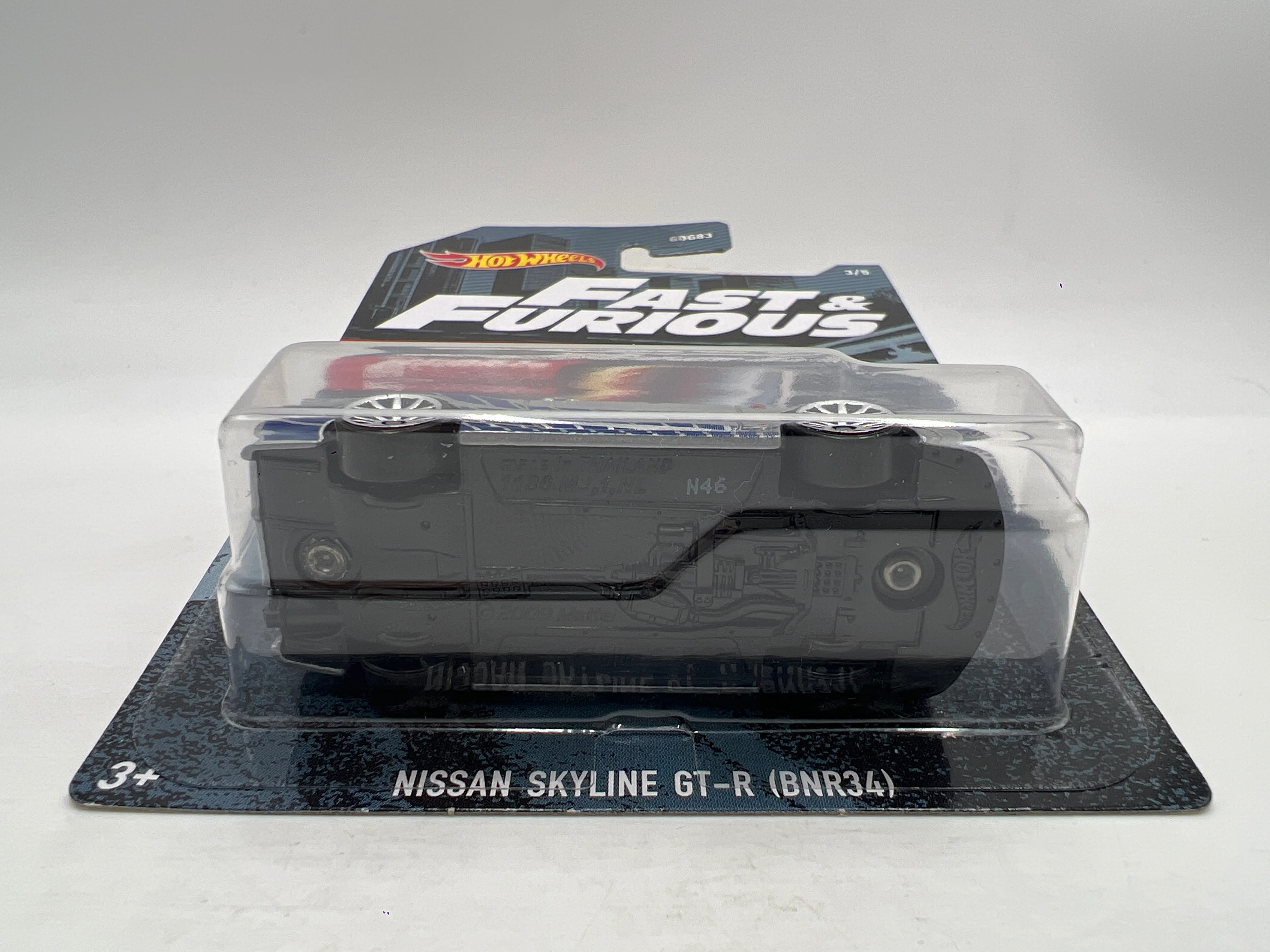 Hot Wheels Fast and Furious #3 Nissan Skyline GT-R BNR34 Silver W/Protector - Image 5