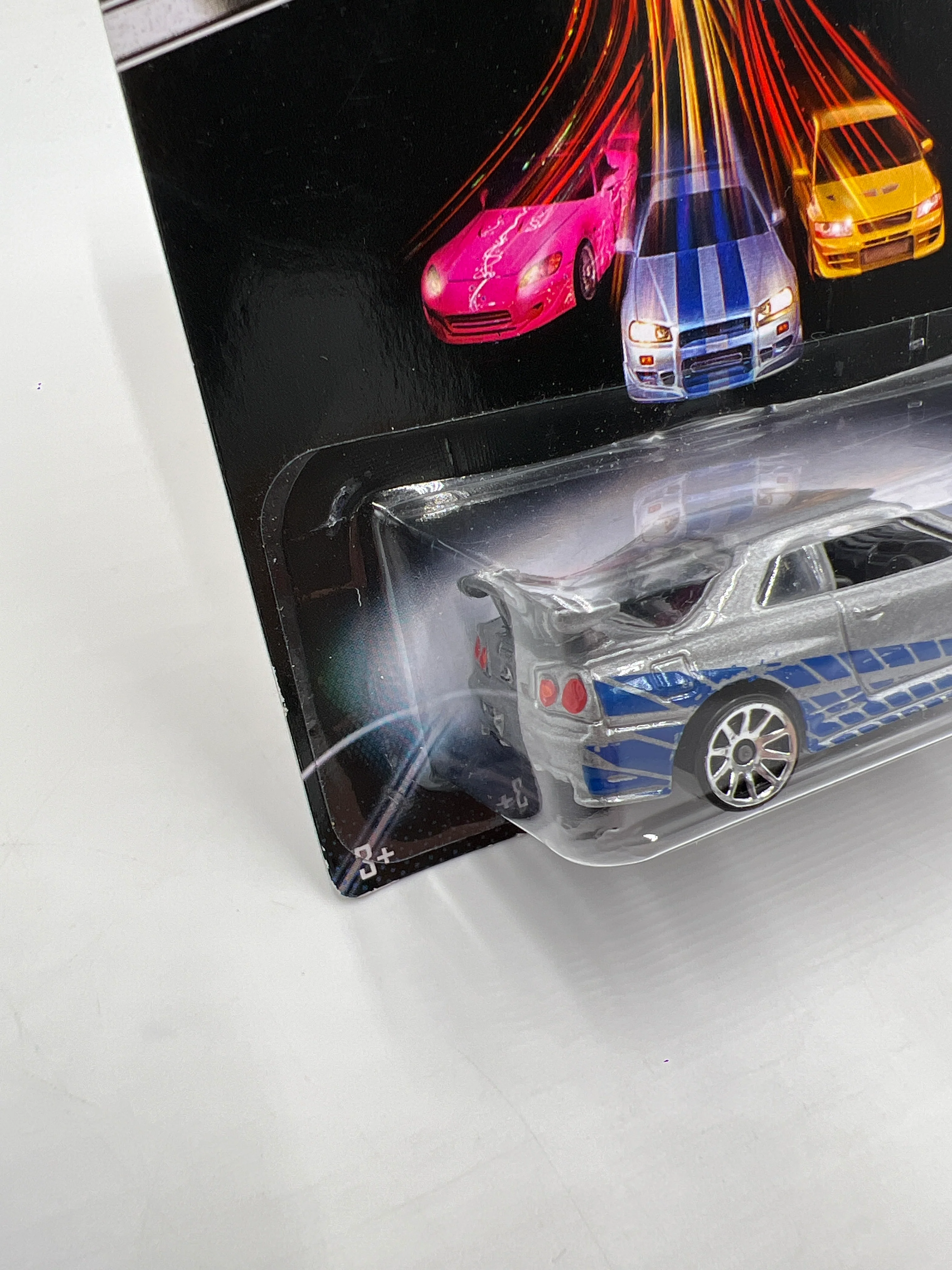 Hot Wheels Fast and Furious #3 Nissan Skyline GT-R R34 Silver W/Protector - Image 4