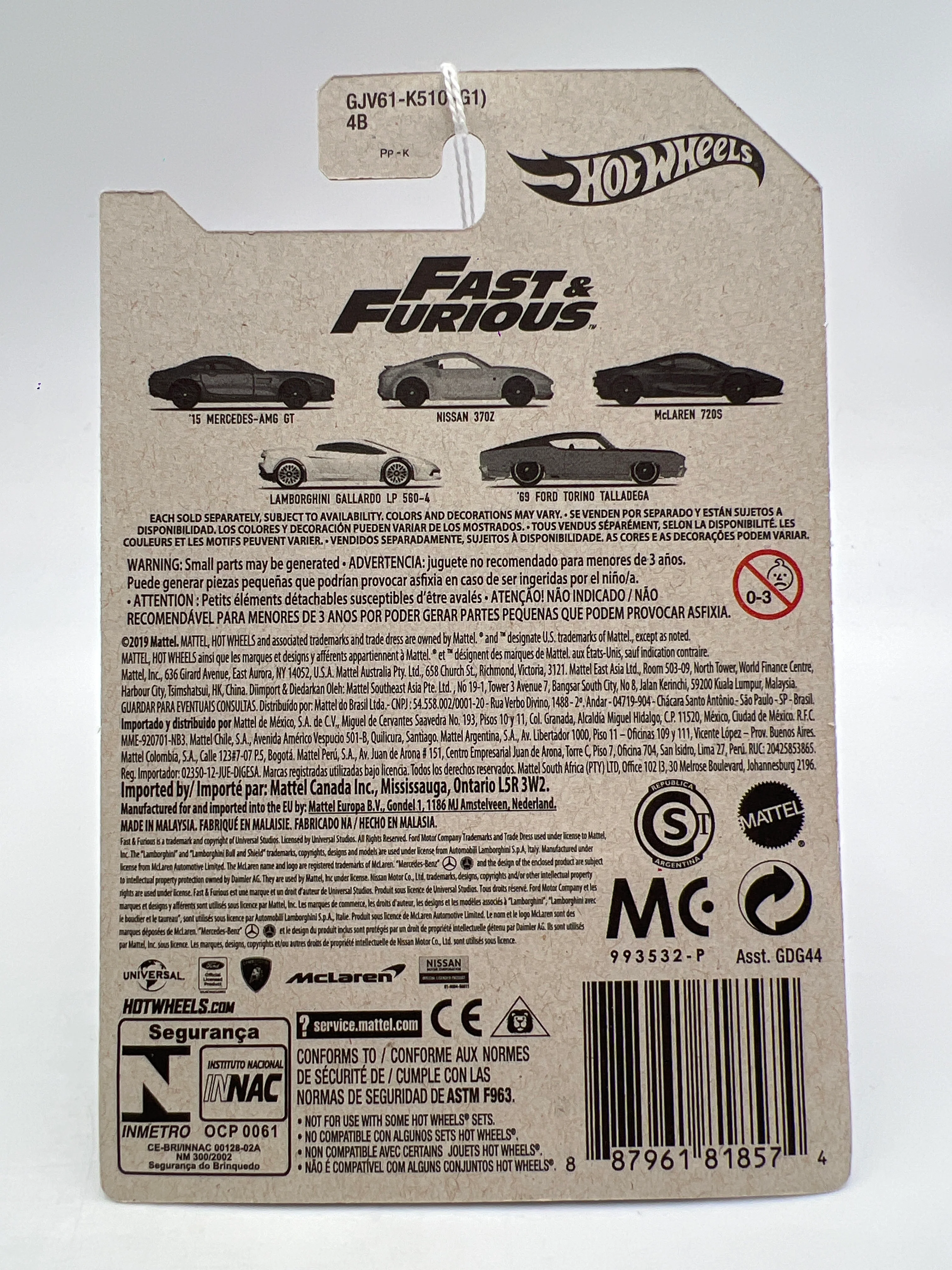 Hot Wheels Fast and Furious #5 69 Ford Torino Talladega 74C - Image 6