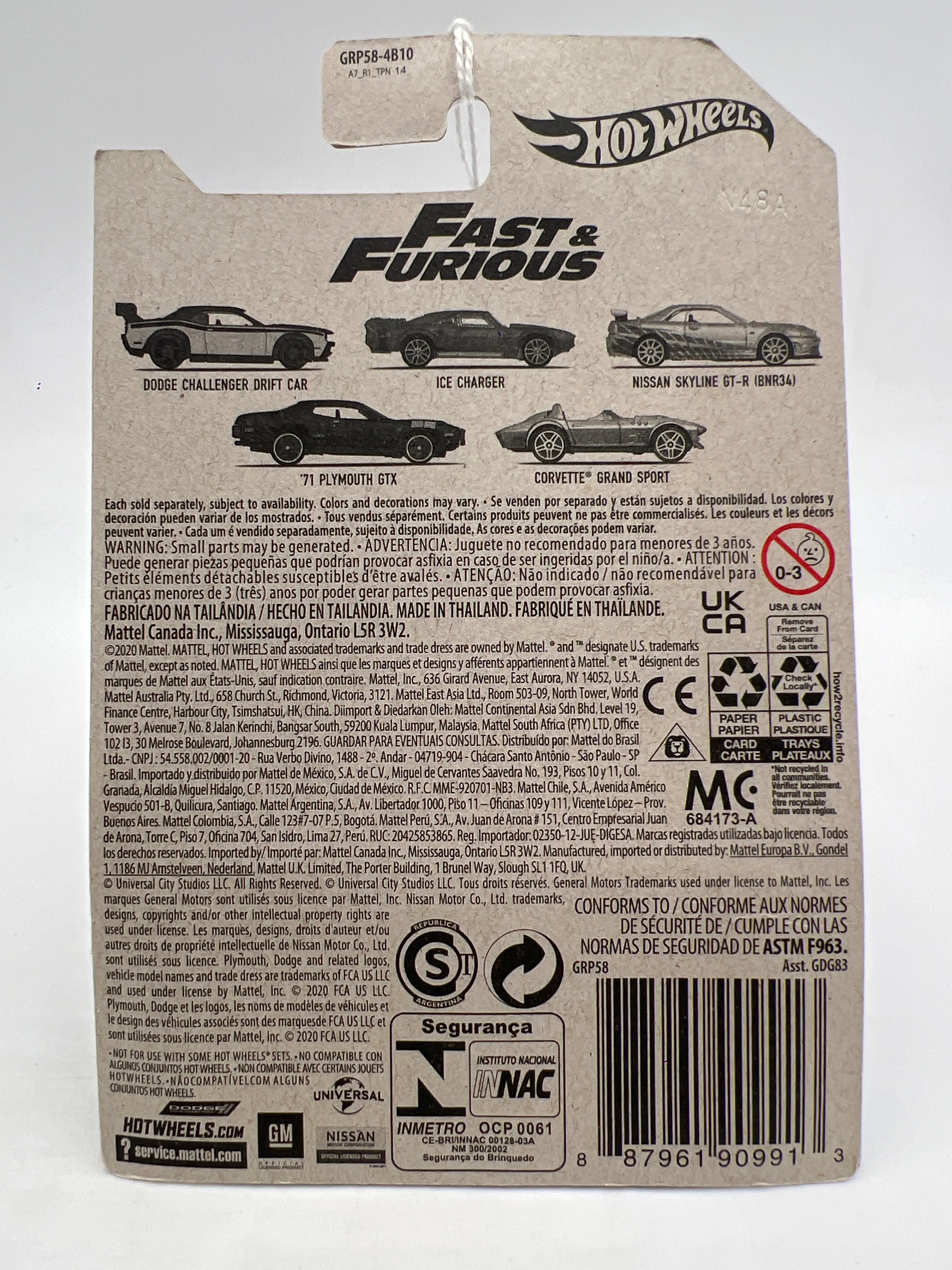 Hot Wheels Fast and Furious Fast Five #5 Corvette Grand Sport Silver 72i - Image 6