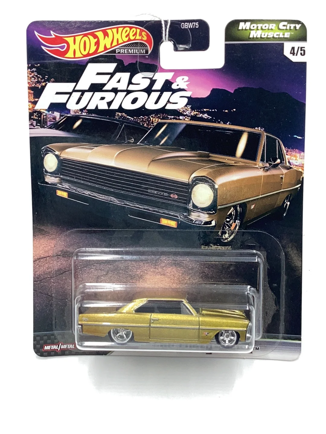 Hot wheels fast and furious Motor City Muscle #4 66 Chevy Nova 249C - Image 2