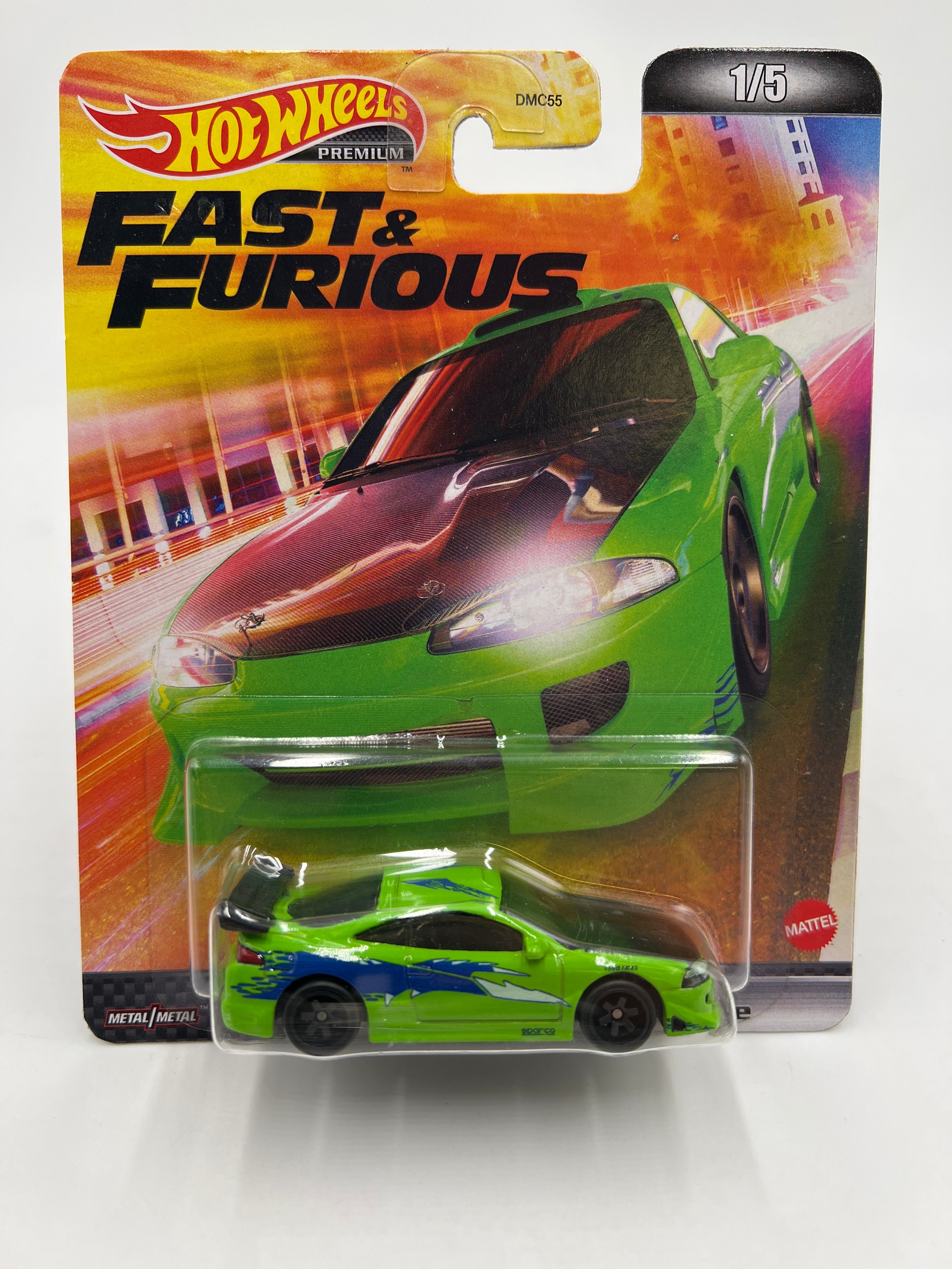 Hot Wheels Fast & Furious #1 95 Mitsubishi Eclipse Green W/Protector - Image 2