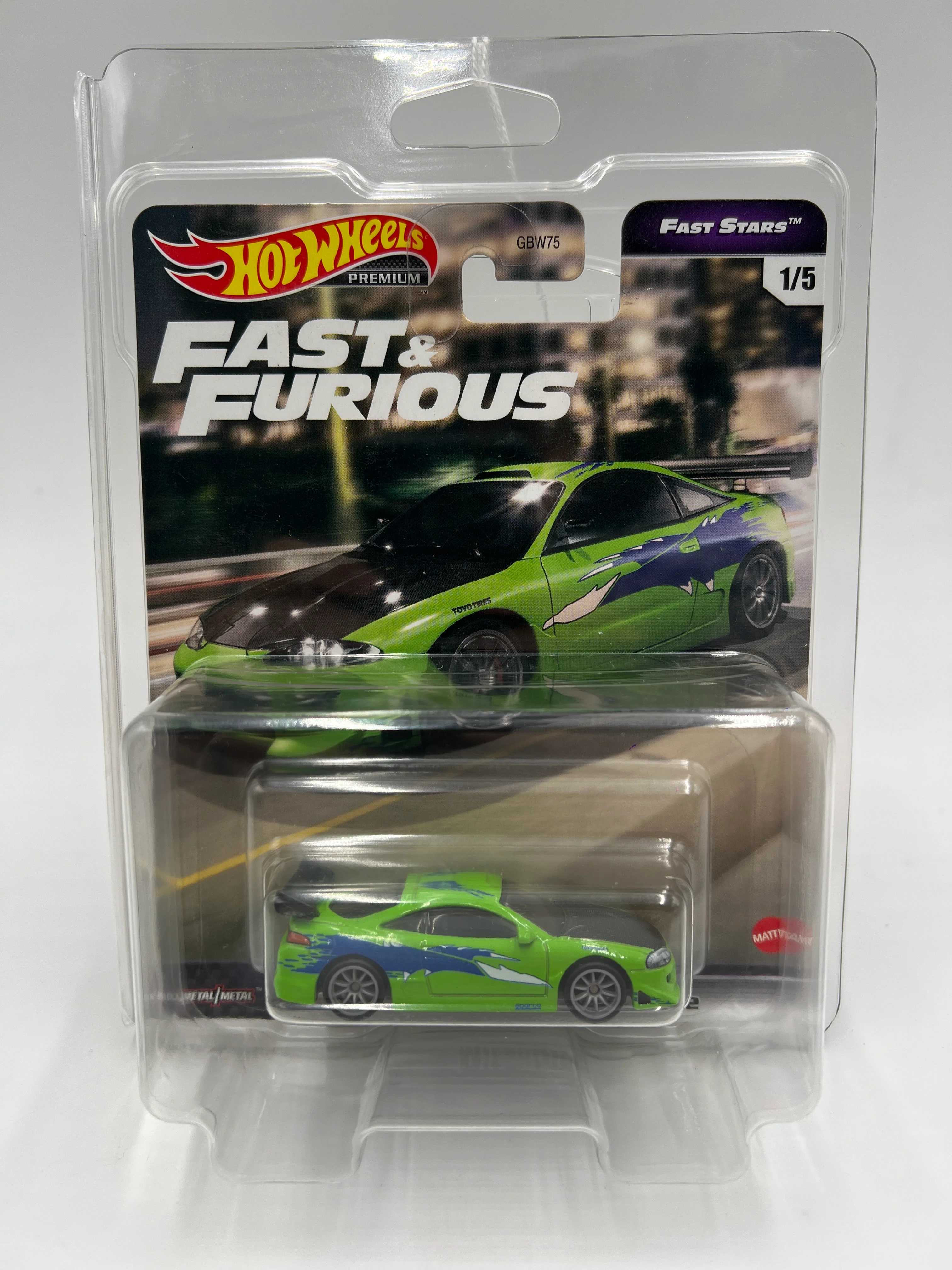 Hot Wheels Premium Fast & Furious Fast Stars #1 Mitsubishi Eclipse Green W/Protector - Image 7