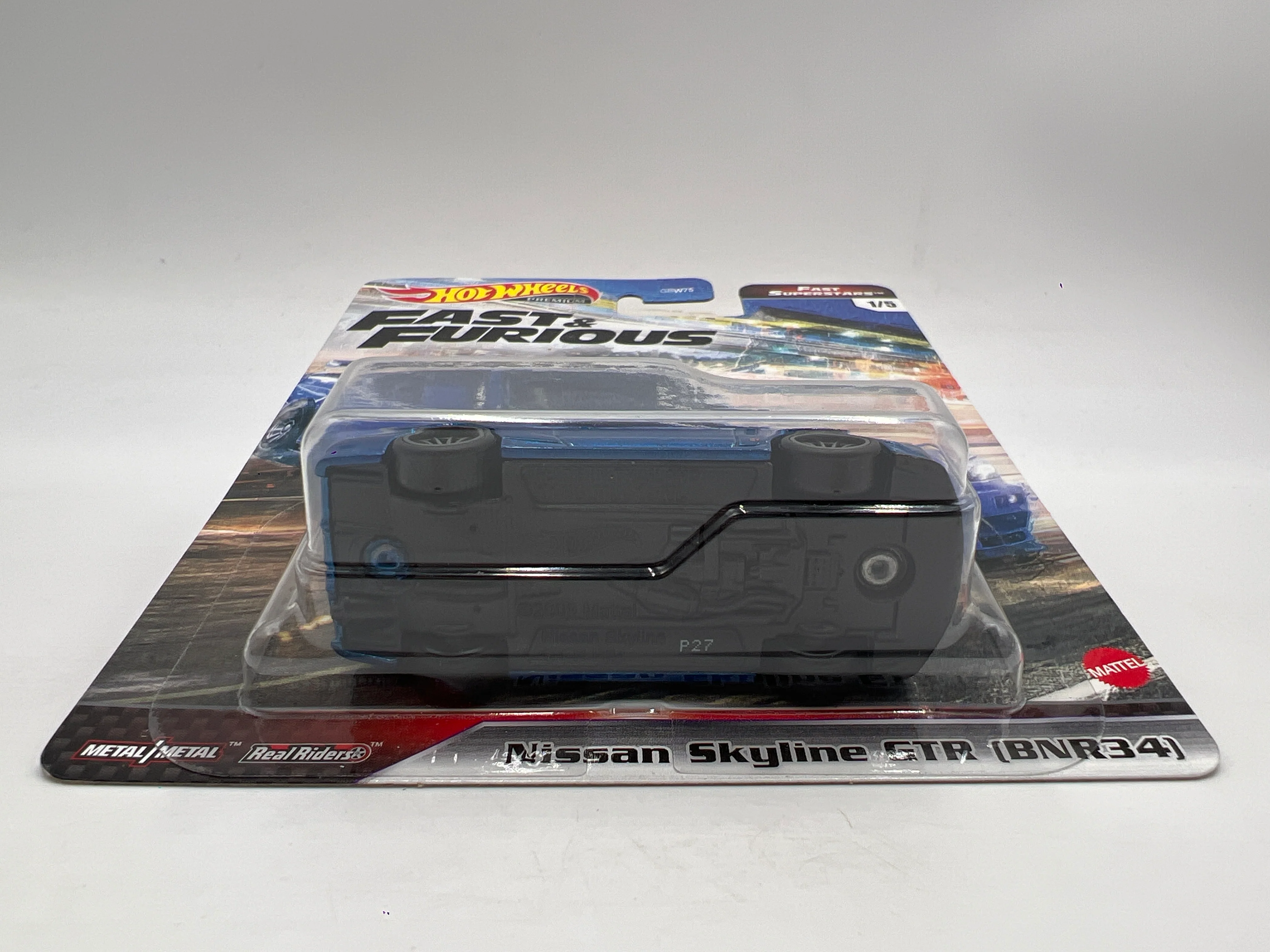 Hot Wheels Fast & Furious Fast Superstars #1 Nissan Skyline GTR BNR34 Blue W/Protector 2 - Image 5