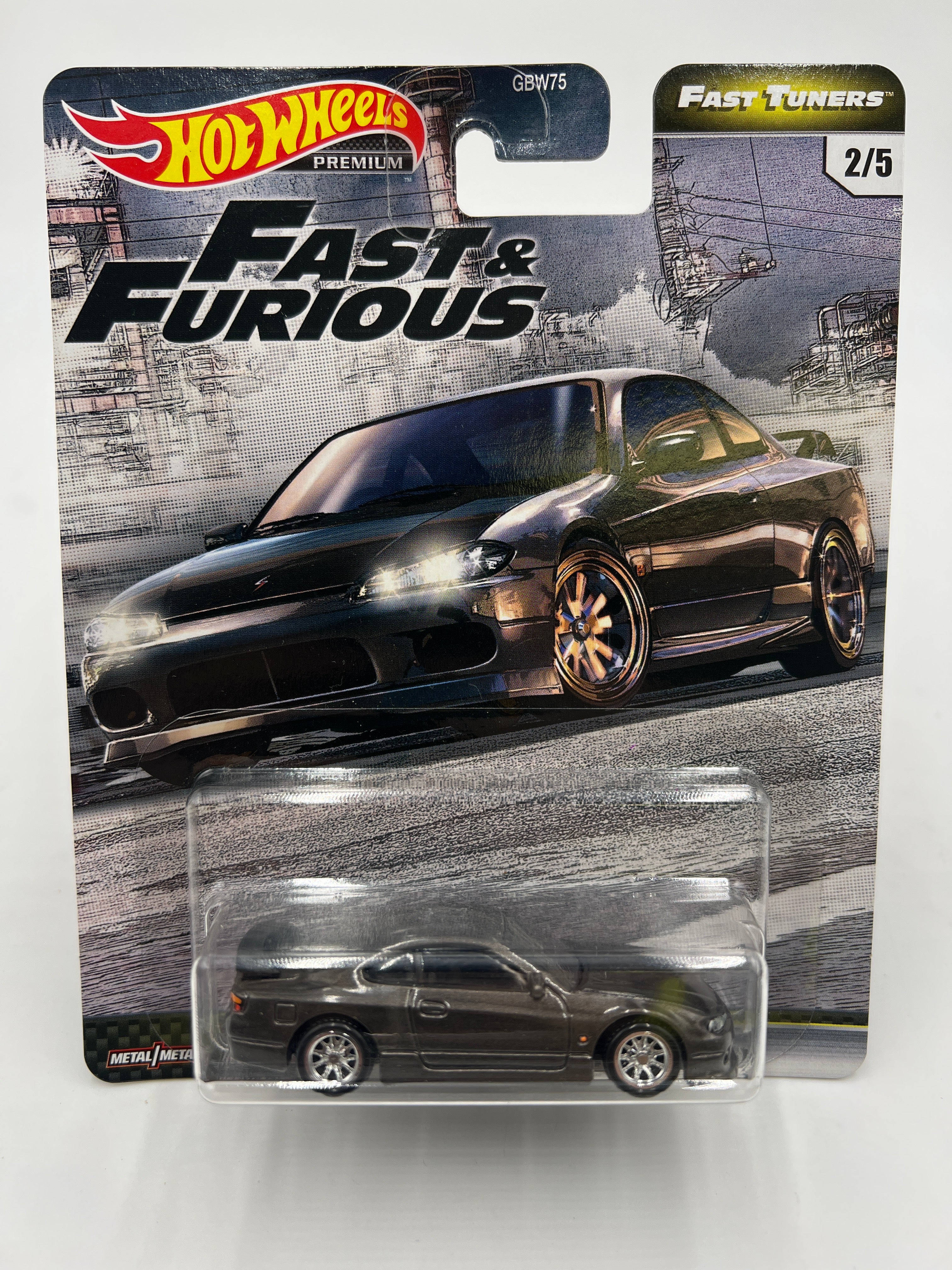 Hot Wheels Fast & Furious Fast Tuners #2 Nissan Silvia S15 Gray W/Protector - Image 2