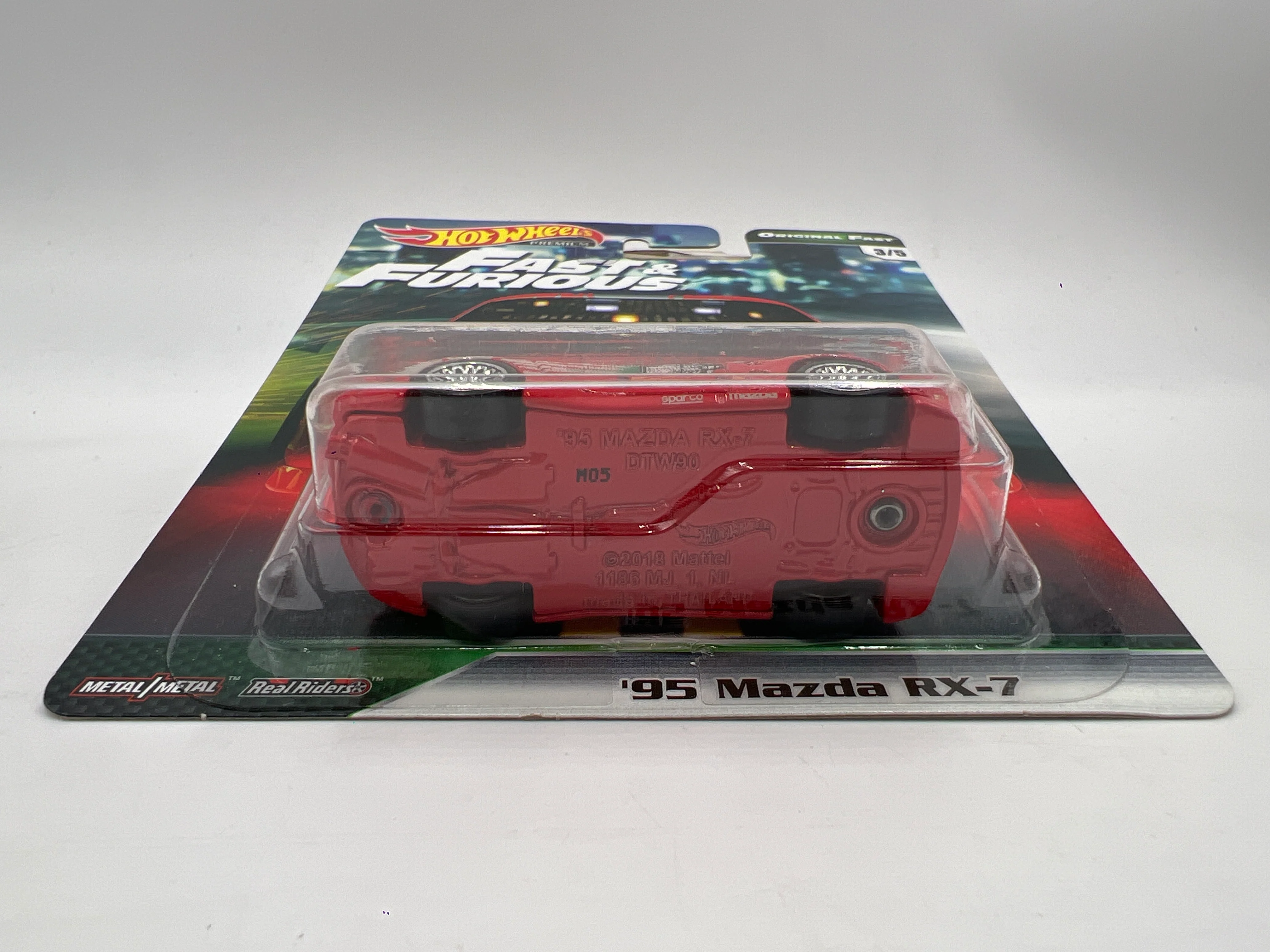 Hot Wheels Fast & Furious Original Fast #3 95 Mazda RX-7 Red W/Protector - Image 6