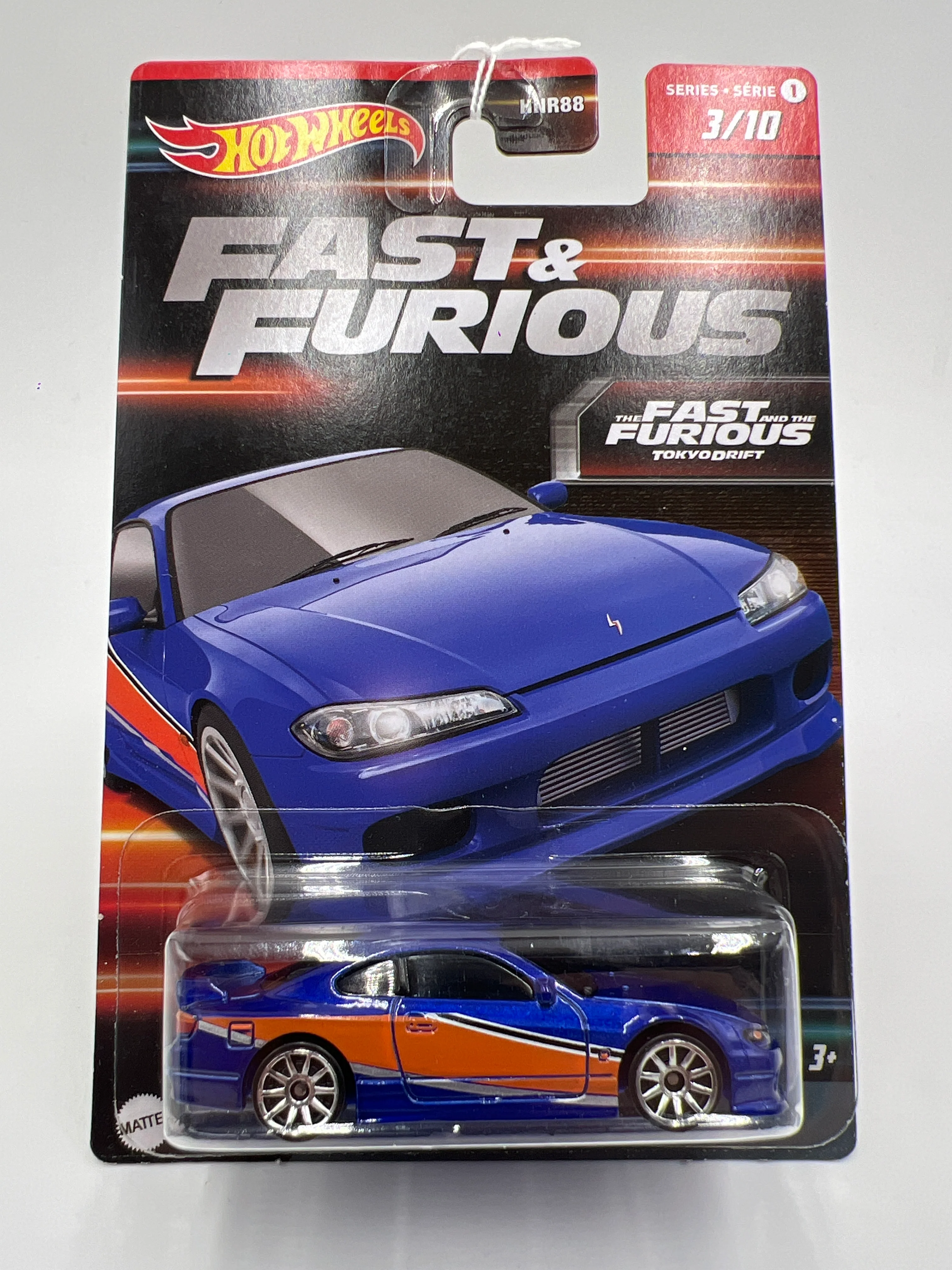 Hot Wheels Fast & Furious Series 1 #3 Tokyo Drift Nissan Silvia S15 Blue/Orange 71E - Image 2