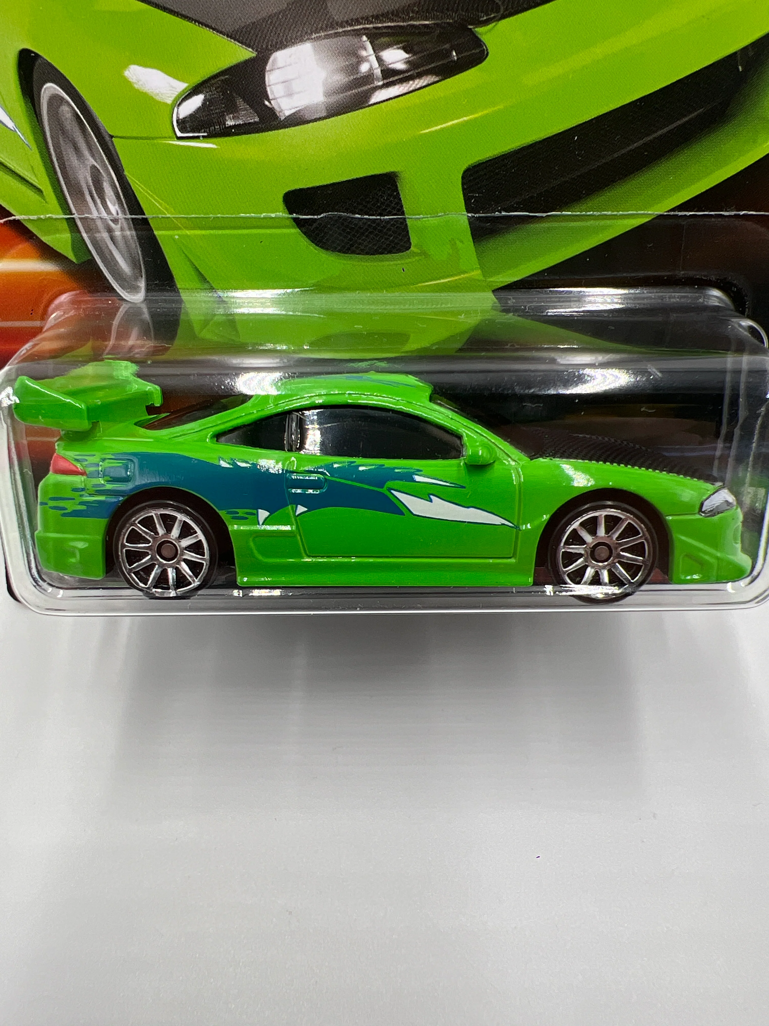Hot Wheels Fast & Furious Series 1 #1 95 Misubishi Eclipse Green W/Protector - Image 3