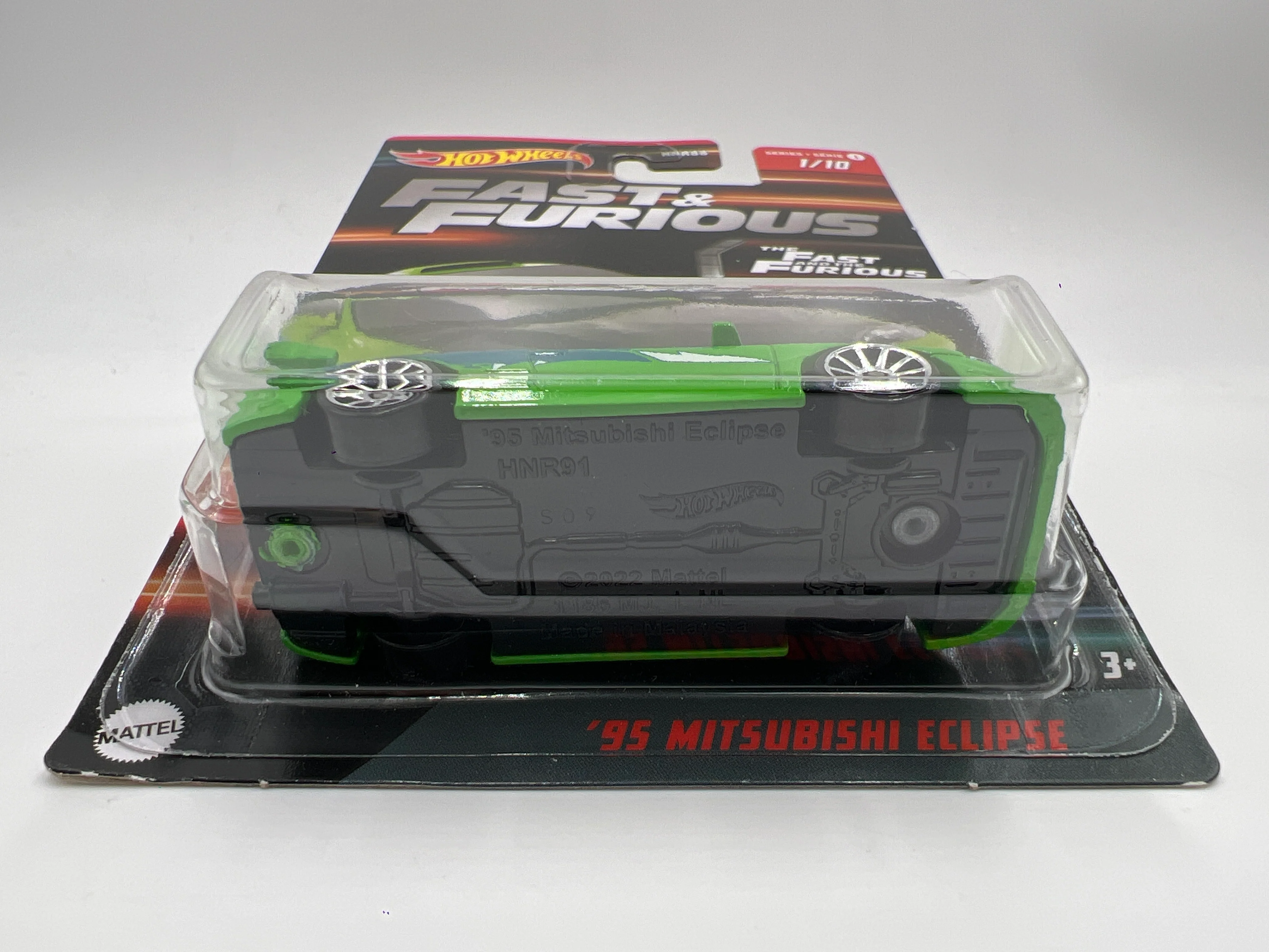 Hot Wheels Fast & Furious Series 1 #1 95 Misubishi Eclipse Green W/Protector - Image 6