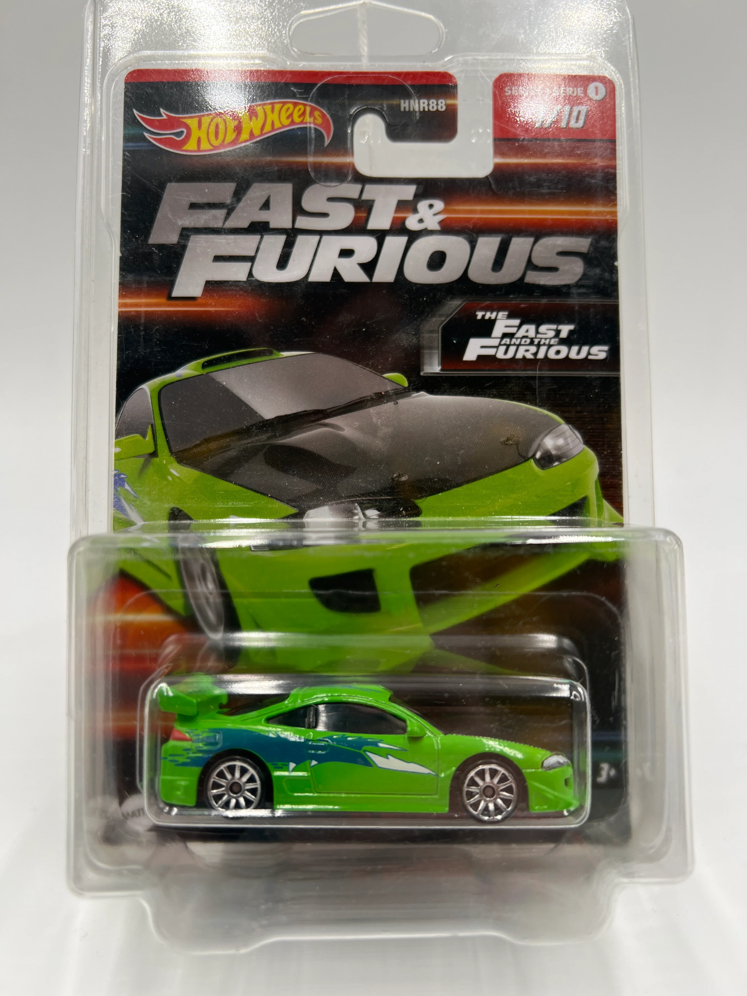 Hot Wheels Fast & Furious Series 1 #1 95 Misubishi Eclipse Green W/Protector - Image 8