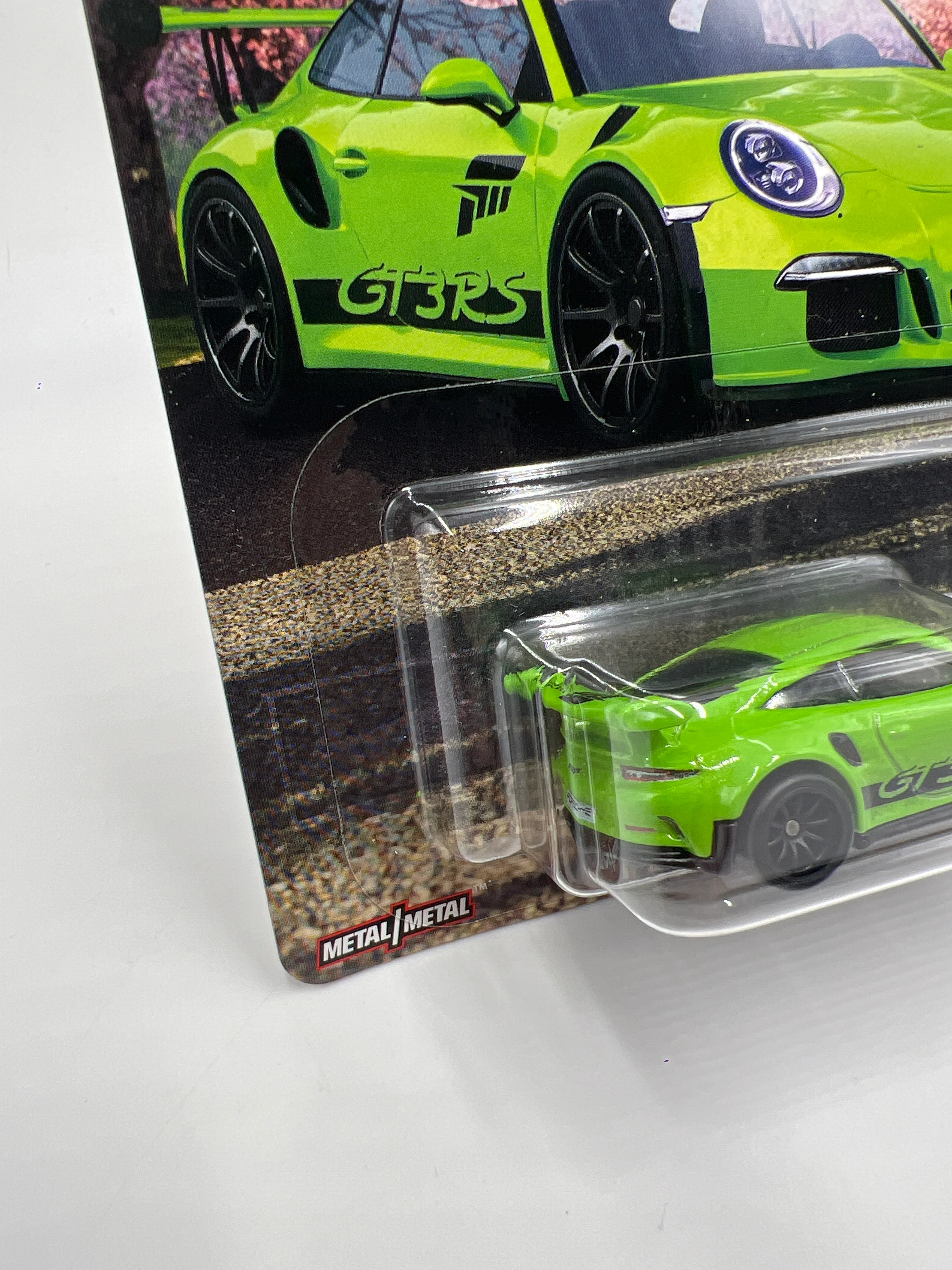 Hot Wheels Premium Forza Horizon 4 Porsche 911 GT3 RS Green W/Protector - Image 4