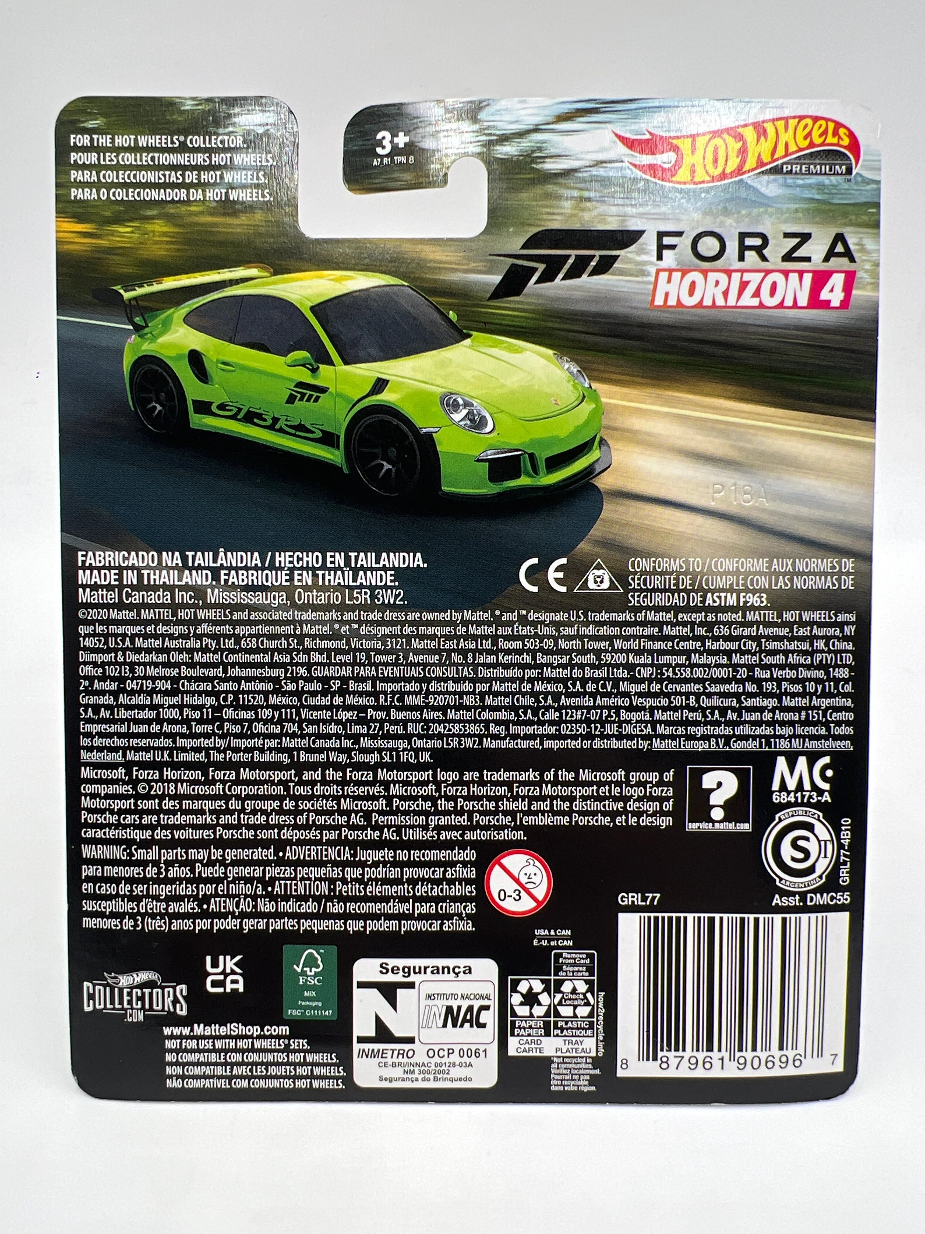 Hot Wheels Premium Forza Horizon 4 Porsche 911 GT3 RS Green W/Protector - Image 6