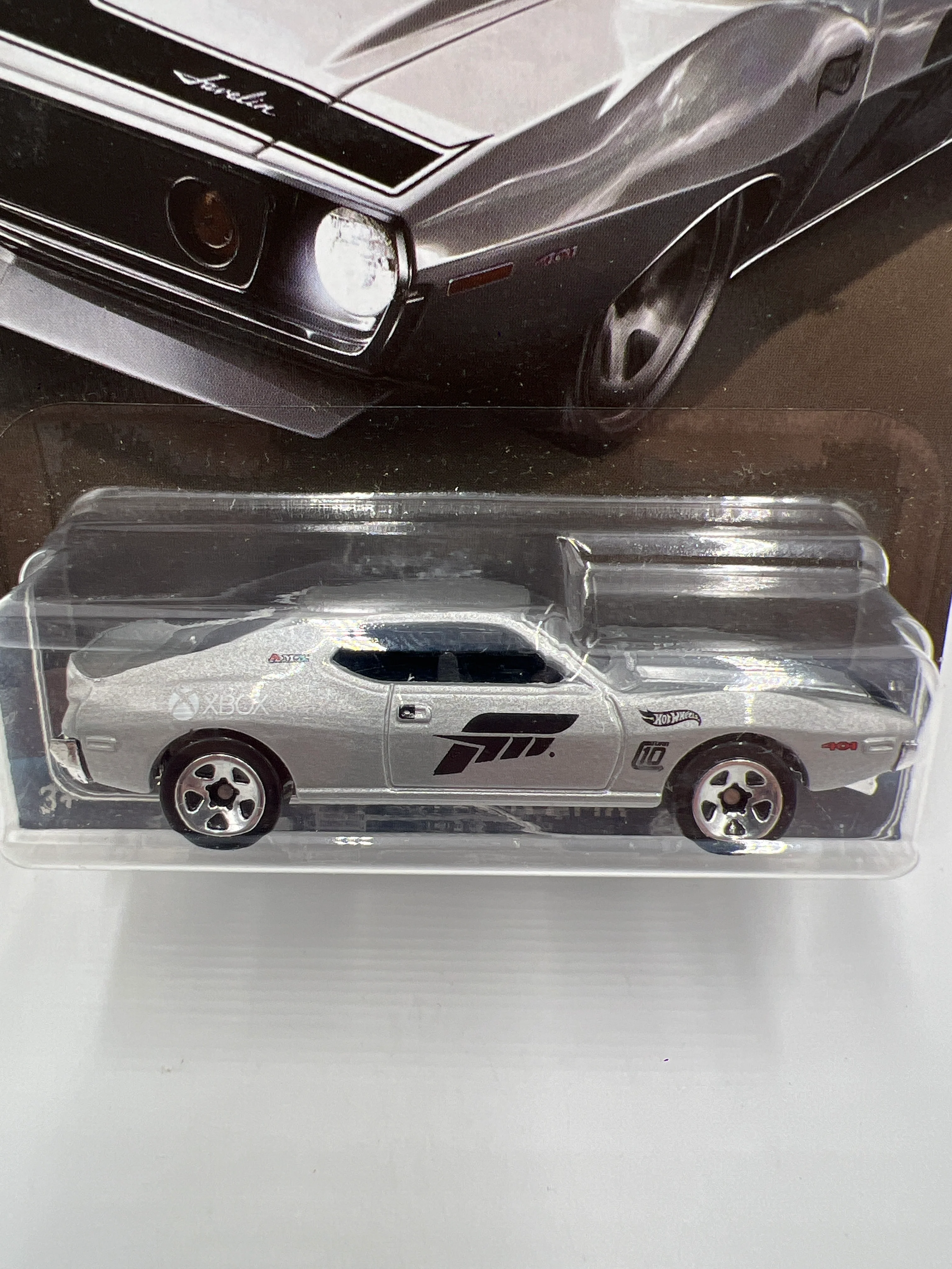 Hot Wheels Forza Motorsport #6 AMC Javelin AMX Silver 154A - Image 2